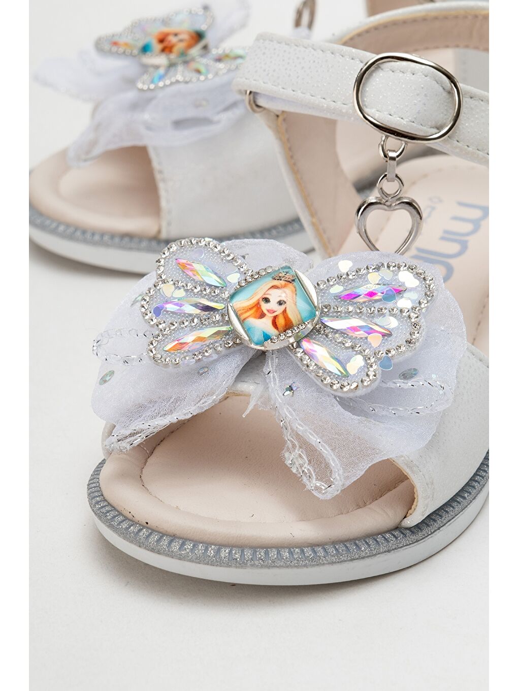 Gri Kız Çocuk Gümüş Abiye Ayakkabı-1