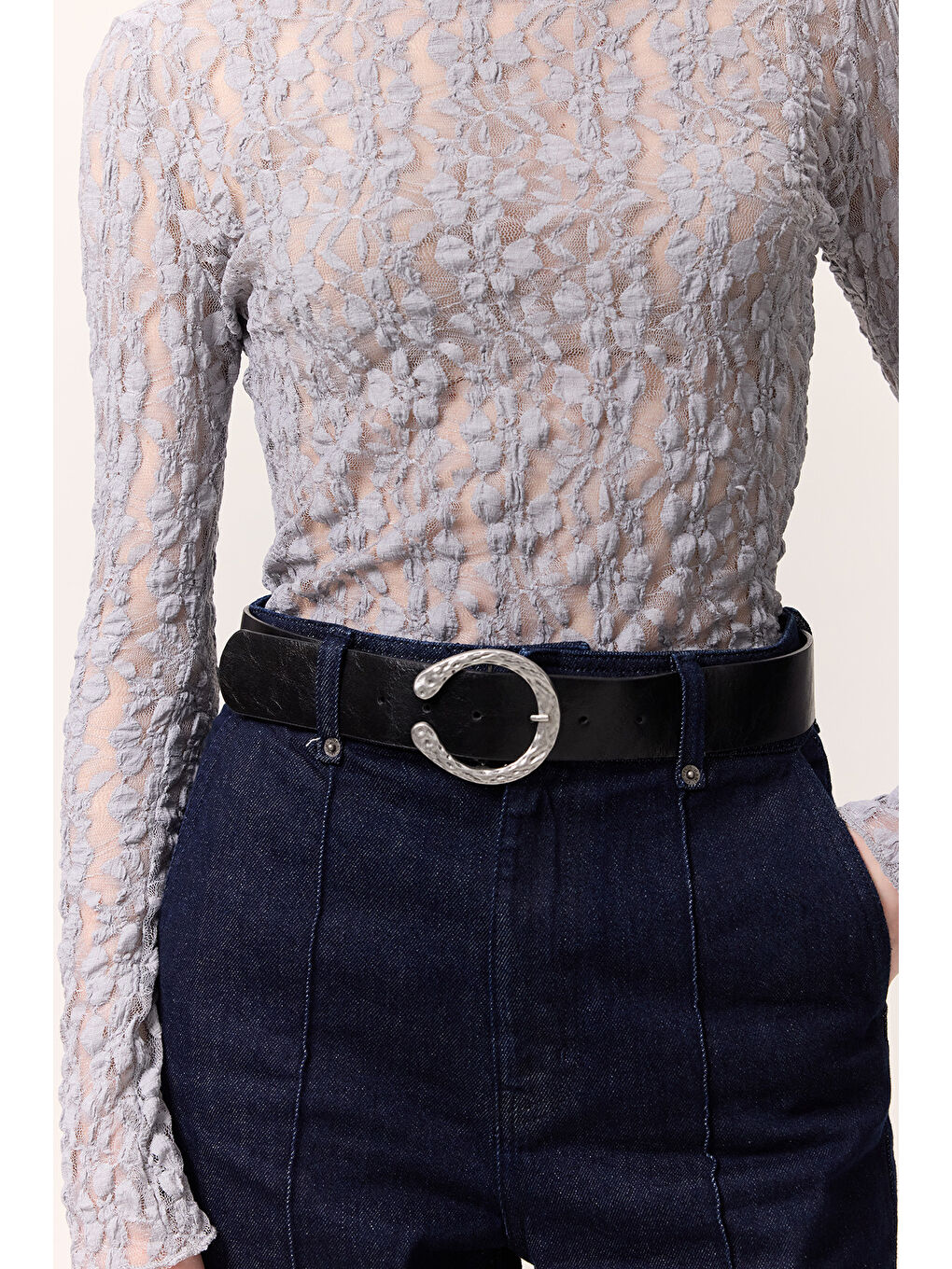 Dövme Tokalı Deri Kemer Siyah-4