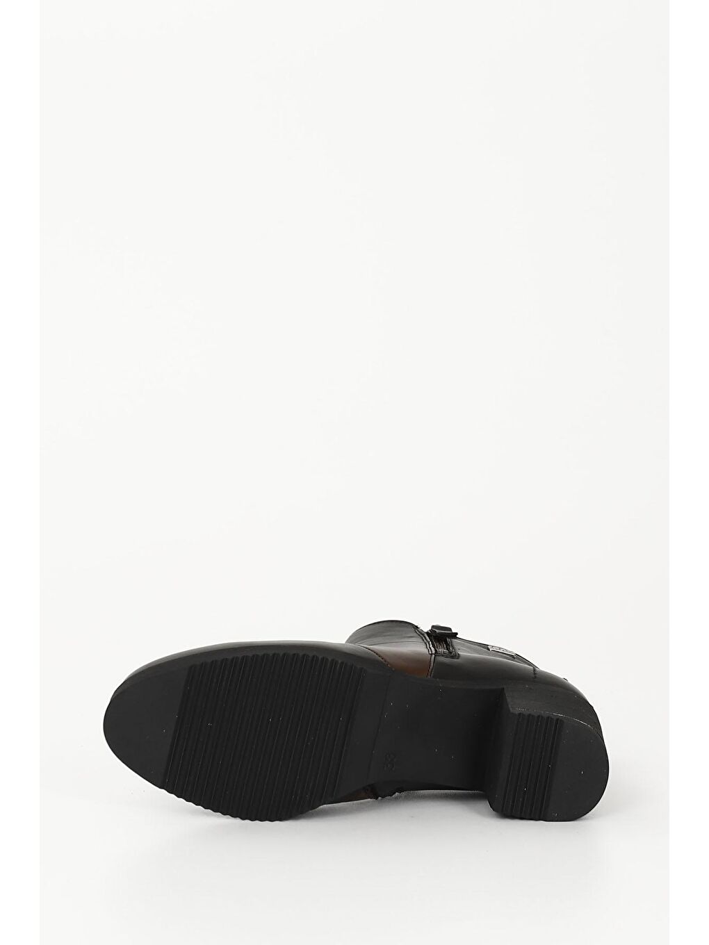 Bordo BORDO  Hakiki Deri Yuvarlak Burun Kauçuk Taban Topuklu Fermuarlı Kadın Günlük Bot 58461-6