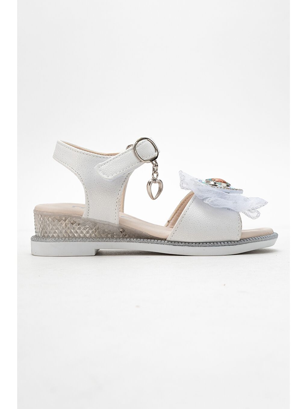 Gri Kız Çocuk Gümüş Abiye Ayakkabı-3