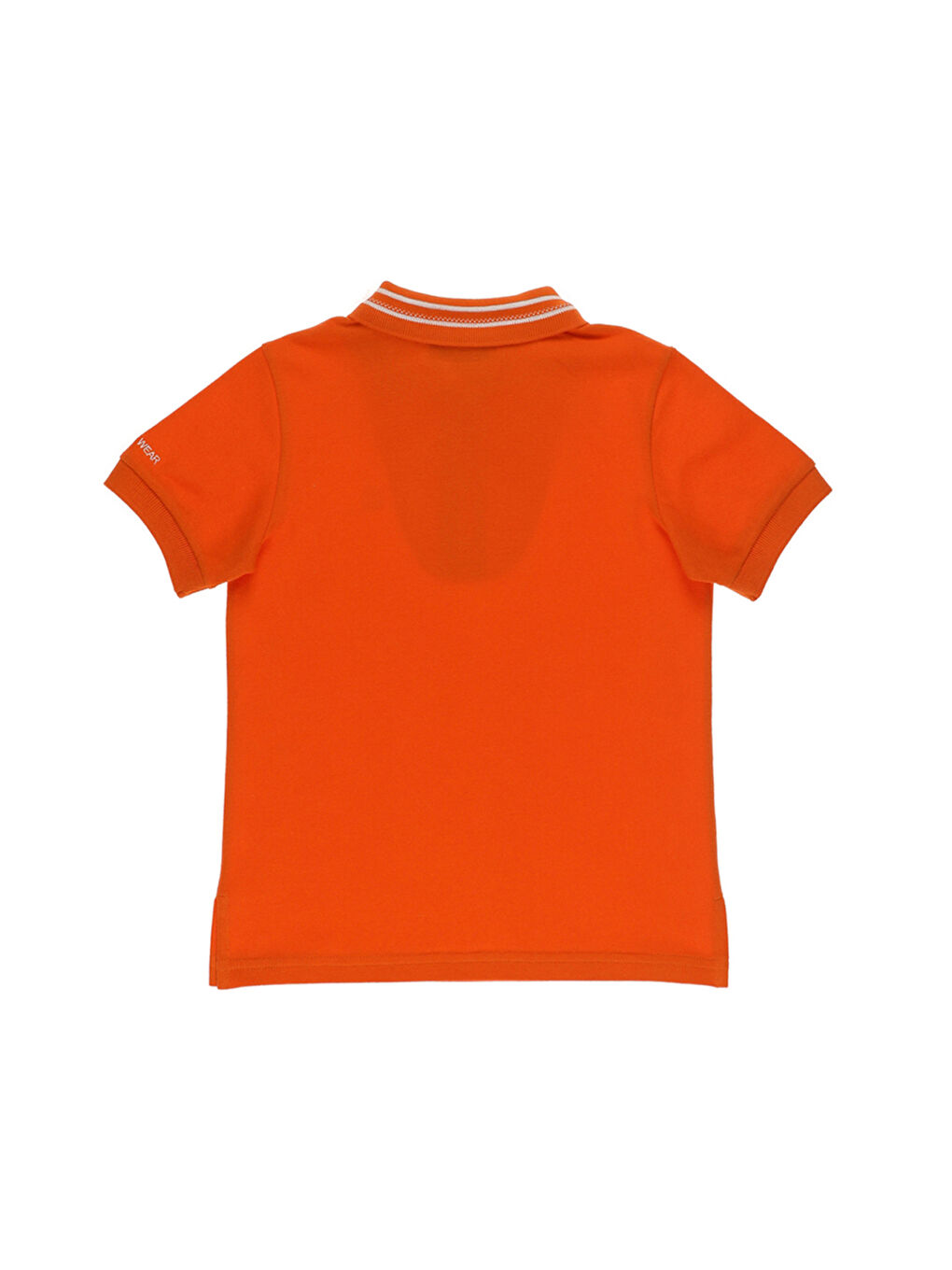 Turuncu Erkek Çocuk Çizgili Kısa Kollu Oranj Polo Yaka Tişört-1