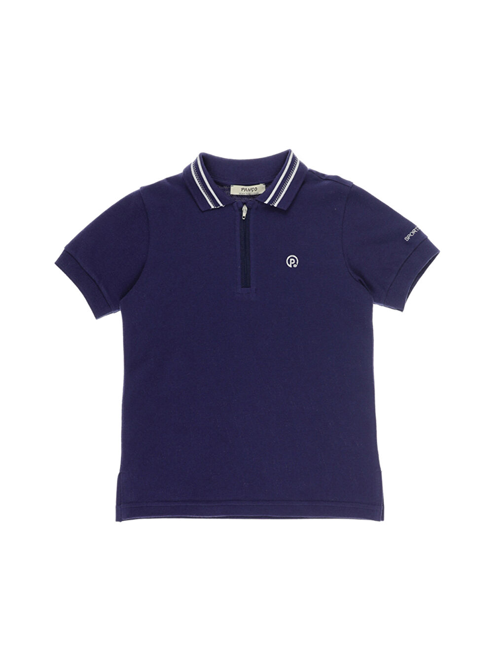 Erkek Çocuk Çizgili Kısa Kollu Lacivert Polo Yaka Tişört