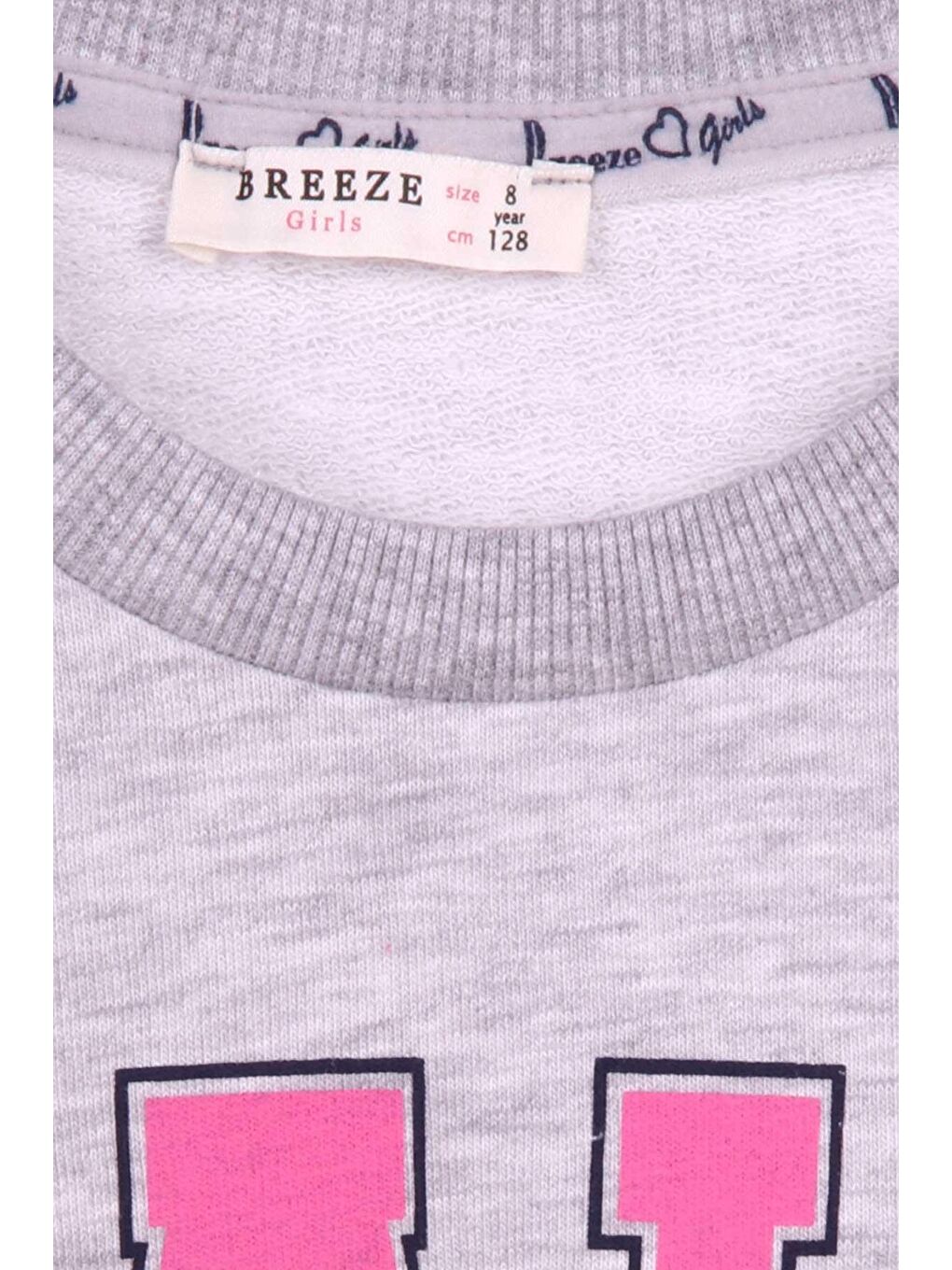 Breeze Gri Kız Çocuk Sweatshirt Baskılı Gri Melanj (8-14 Yaş) - 7