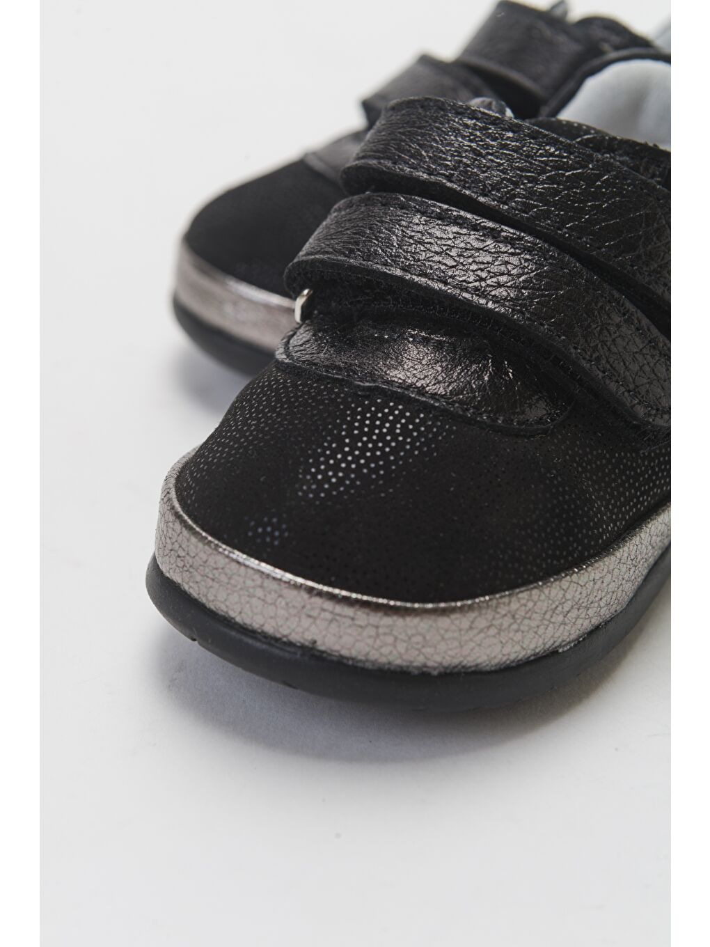 Kız Çocuk Siyah Hakiki Deri İlk Adım Günlük Ayakkabı