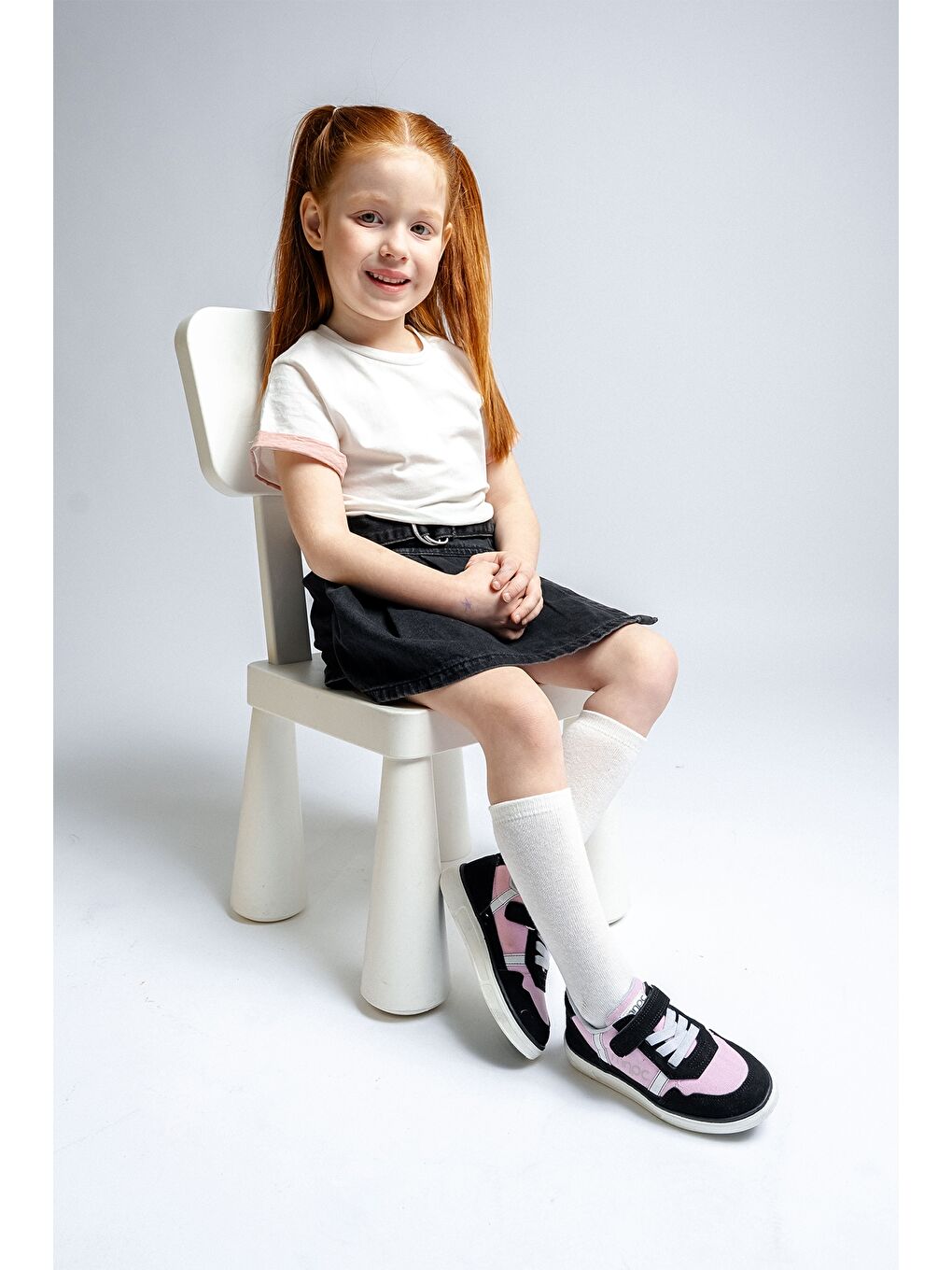 Kız Çocuk Siyah-Pembe Günlük Ayakkabı-1