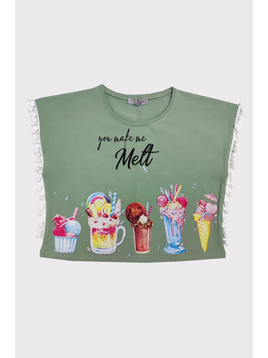 Yeşil Kız Çocuk İce Cream Bluz