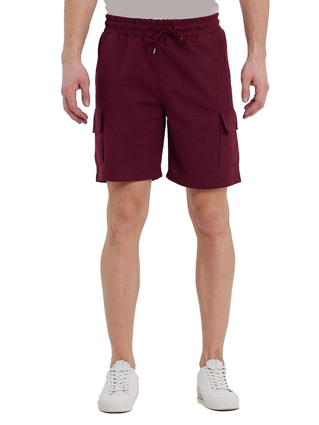 Bordo Erkek Kargo Cep Penye Renkli Kapri