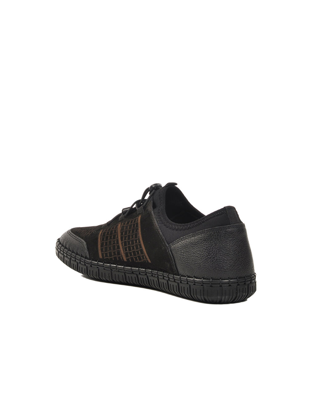 Siyah Hakiki Deri Erkek Casual Ayakkabı A-361 M-3