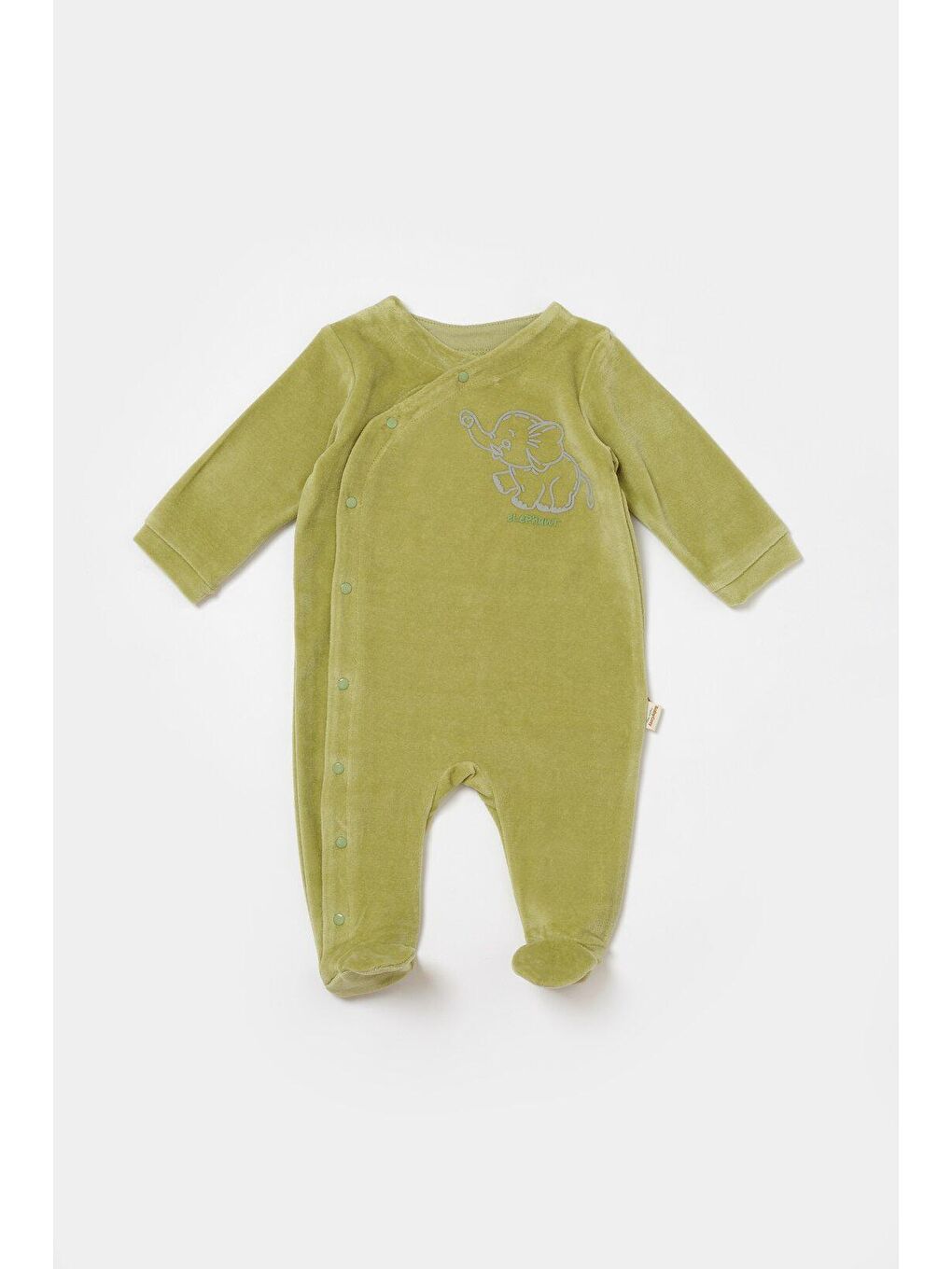 Yeşil Kadife Patikli Tulum-1