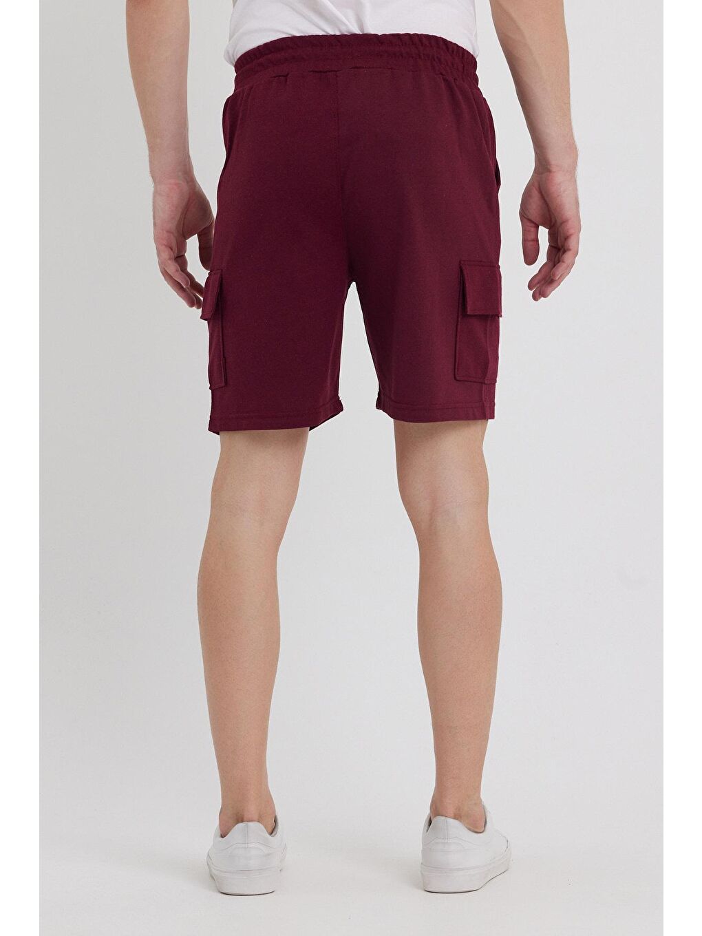 Bordo Erkek Kargo Cep Penye Renkli Kapri-4