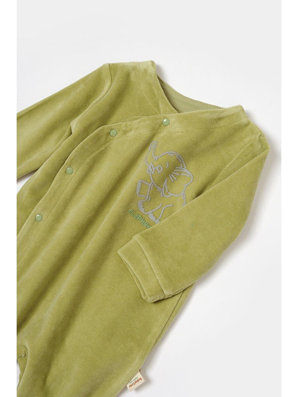 Yeşil Kadife Patikli Tulum-3