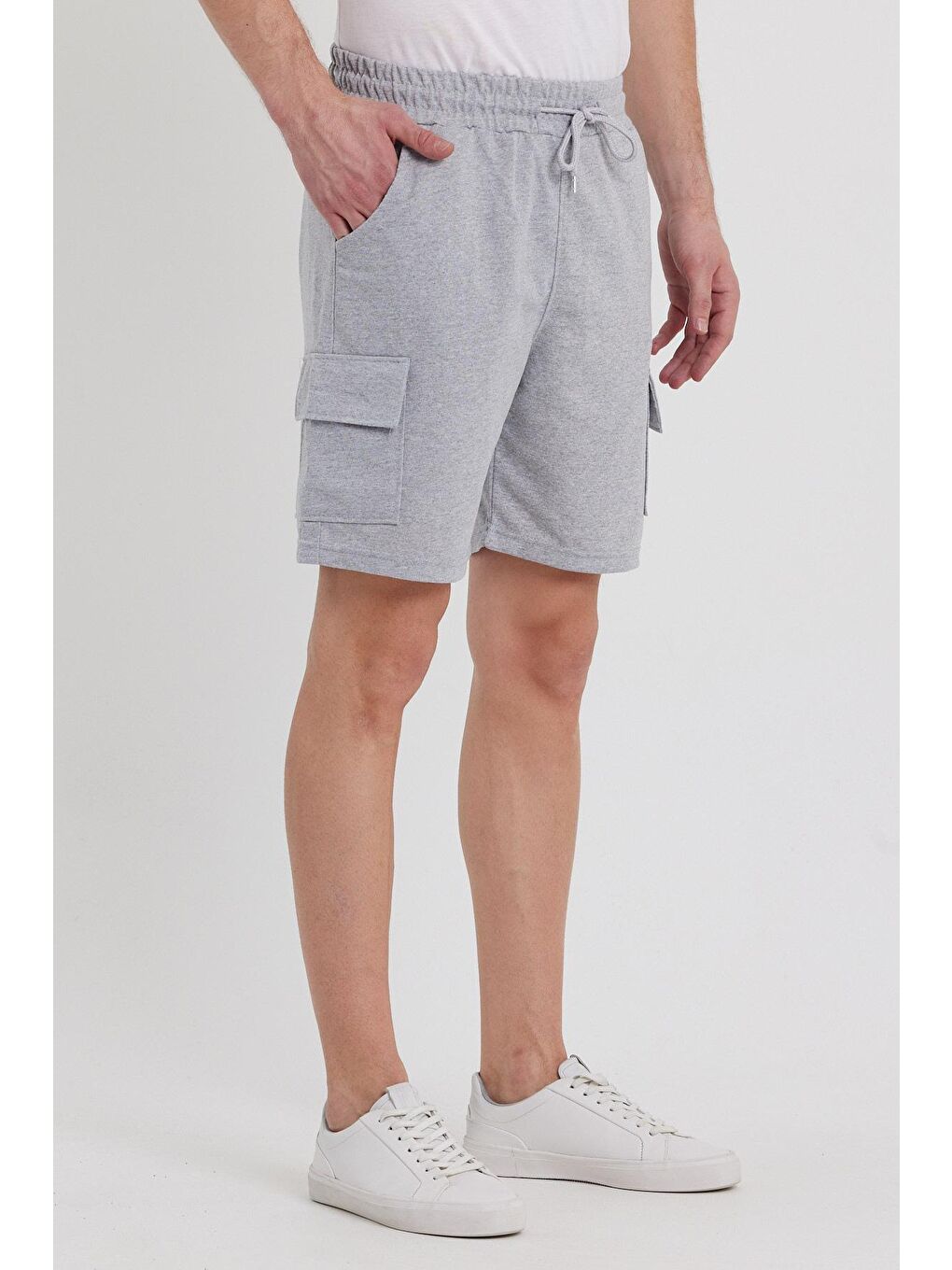 Gri Erkek Kargo Cep Penye Renkli Kapri-2