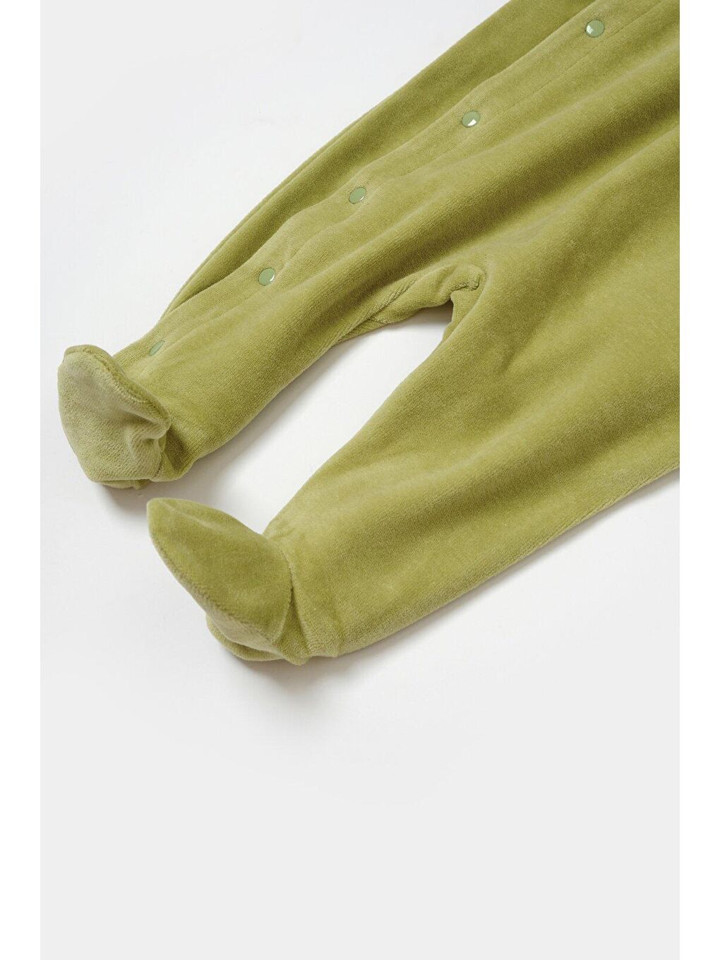 Yeşil Kadife Patikli Tulum-4