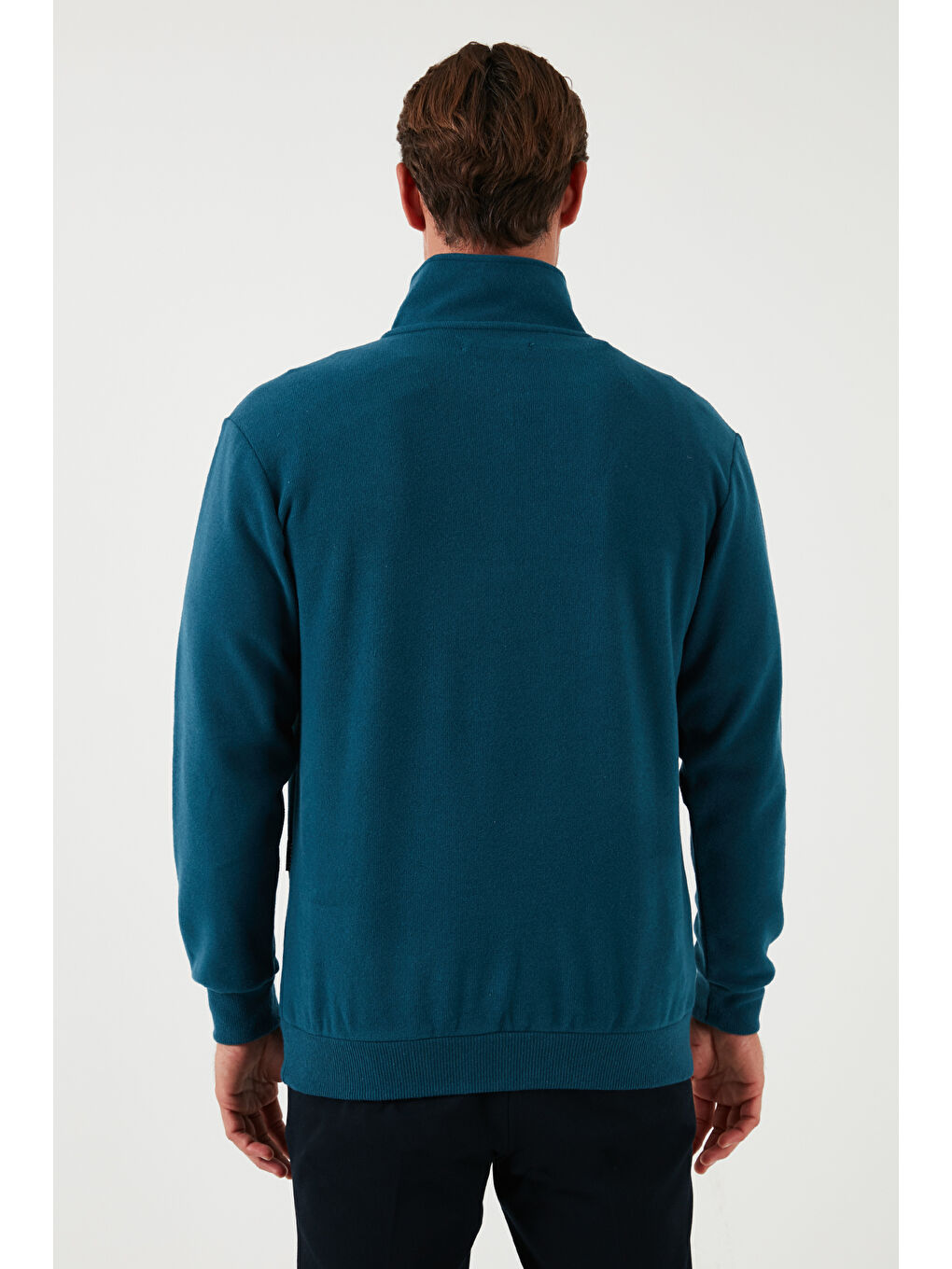 Petrol Pamuklu Regular Fit Erkek Kazak 456112 BR-6