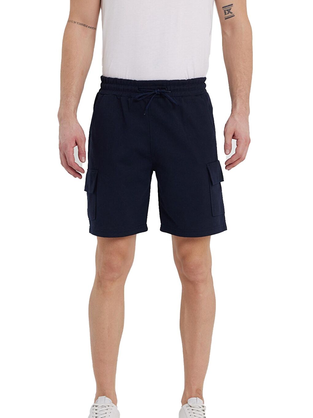 Lacivert Erkek Kargo Cep Penye Renkli Kapri