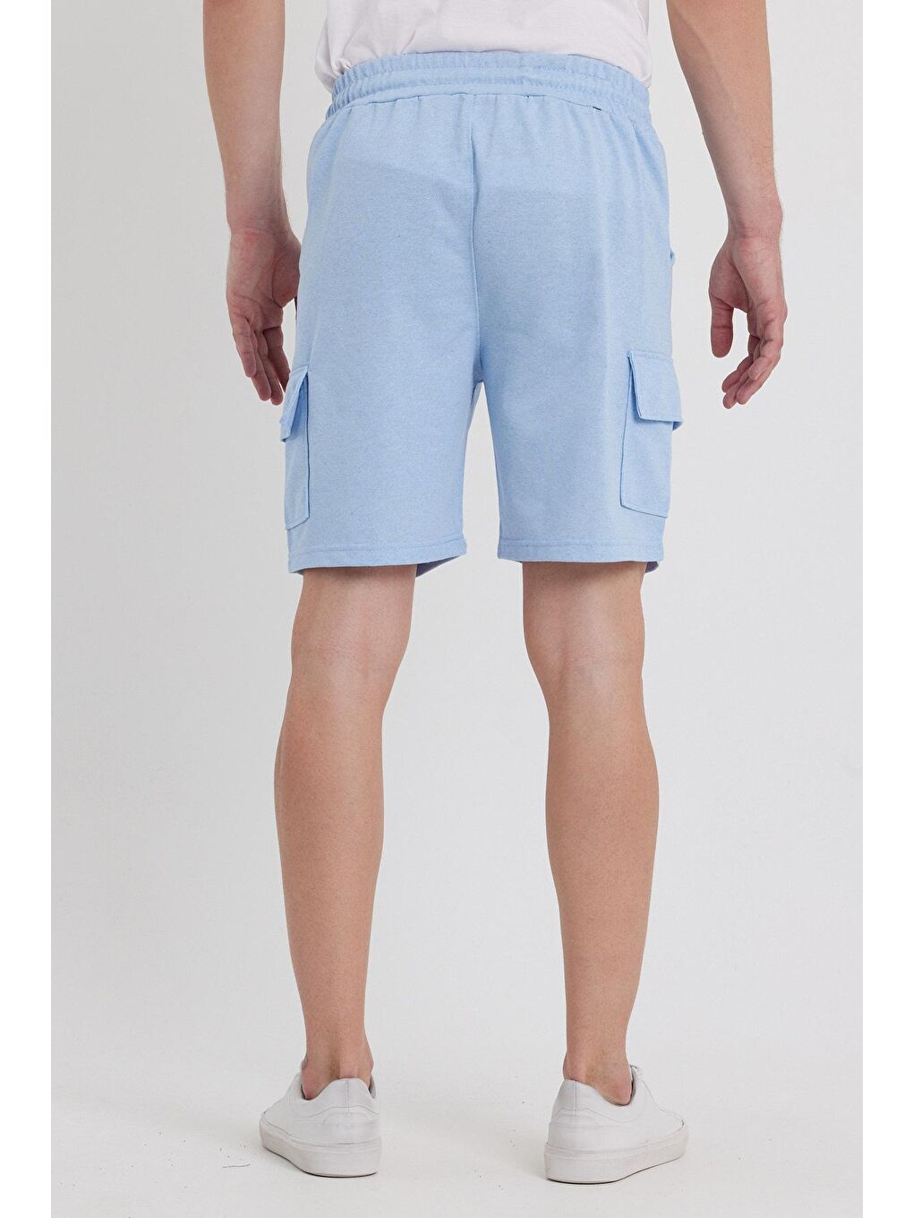 Mavi Erkek Kargo Cep Penye Renkli Kapri-4