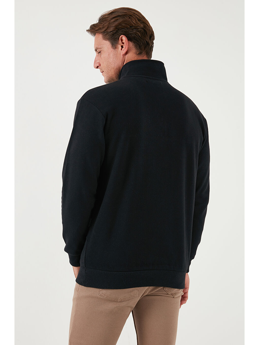 Siyah Pamuklu Regular Fit Erkek Kazak 456112 BR-6