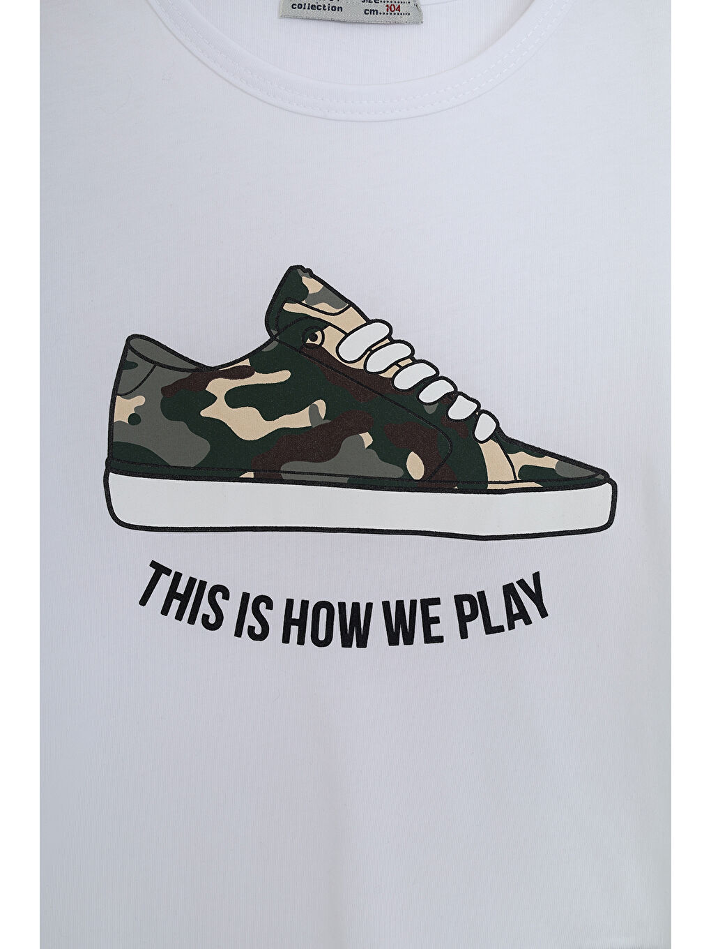 Beyaz Erkek Çocuk Baskılı Tişört-1