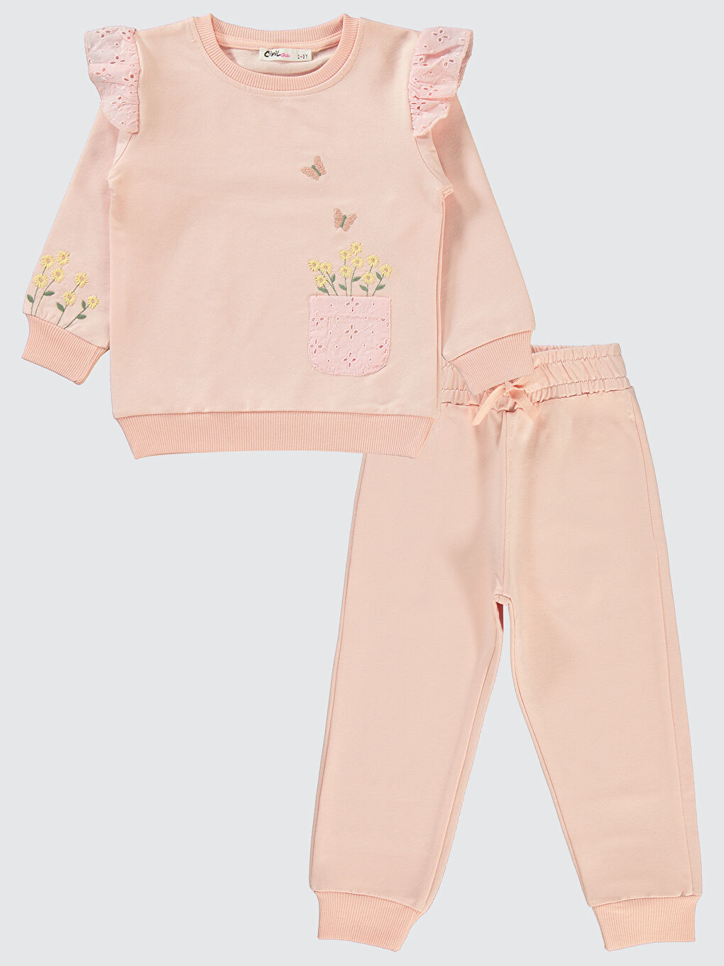 Pembe Girls Kız Çocuk Eşofman Takımı 2-5 Yaş Açık Somon