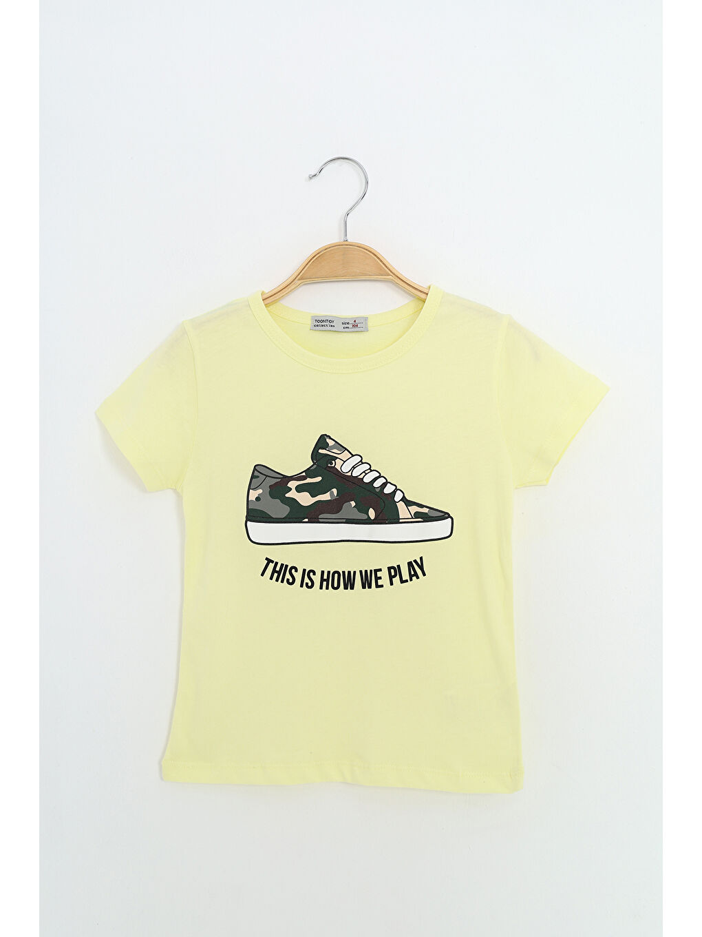 Sarı Erkek Çocuk Baskılı Tişört