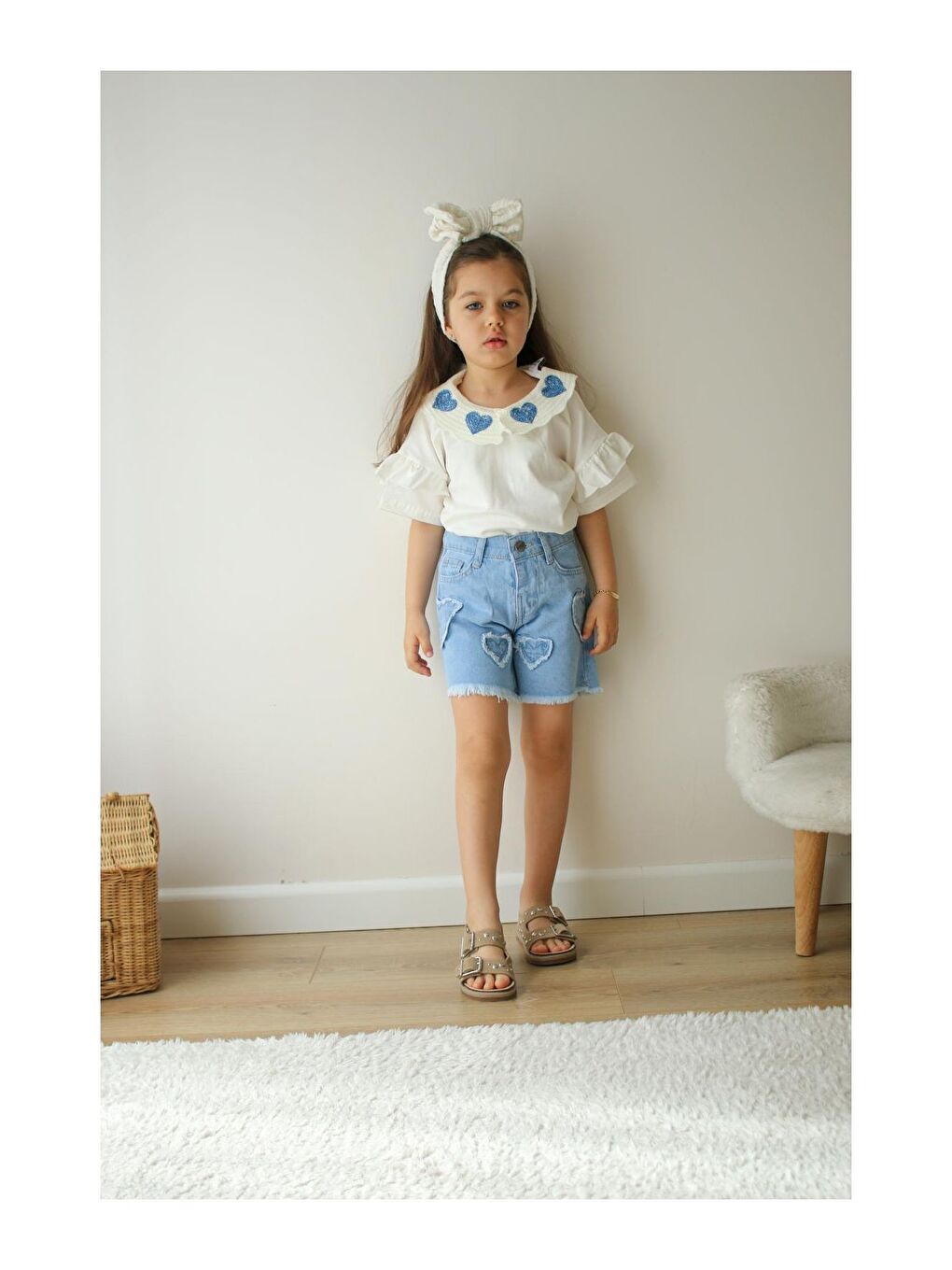 Ekru Kız Çocuk Yeni Alt Üst Takım