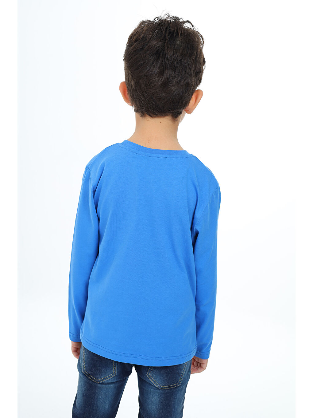 Mavi Erkek Çocuk Baskılı Tişört-3