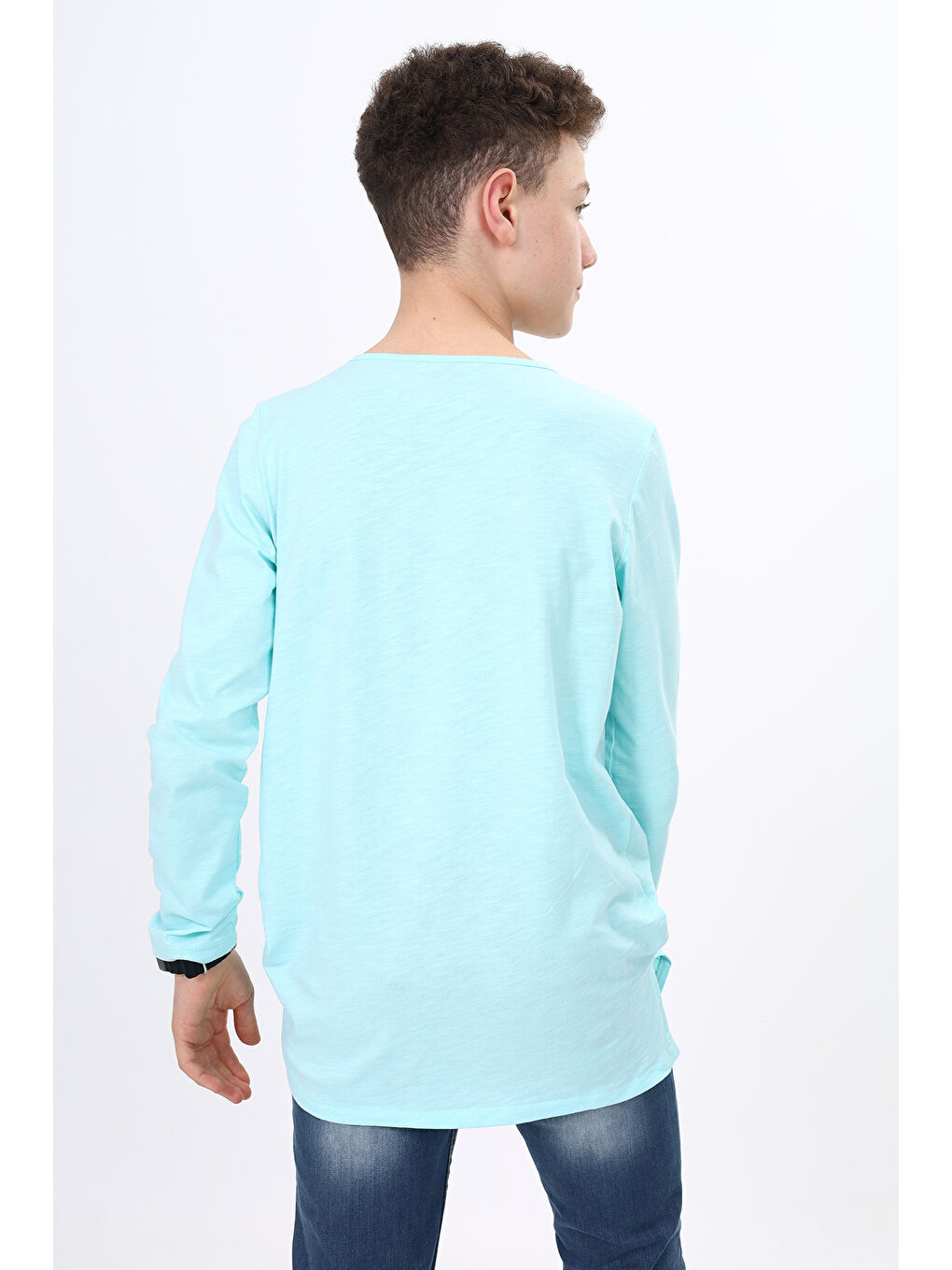 Turkuaz Erkek Çocuk Tişört-2