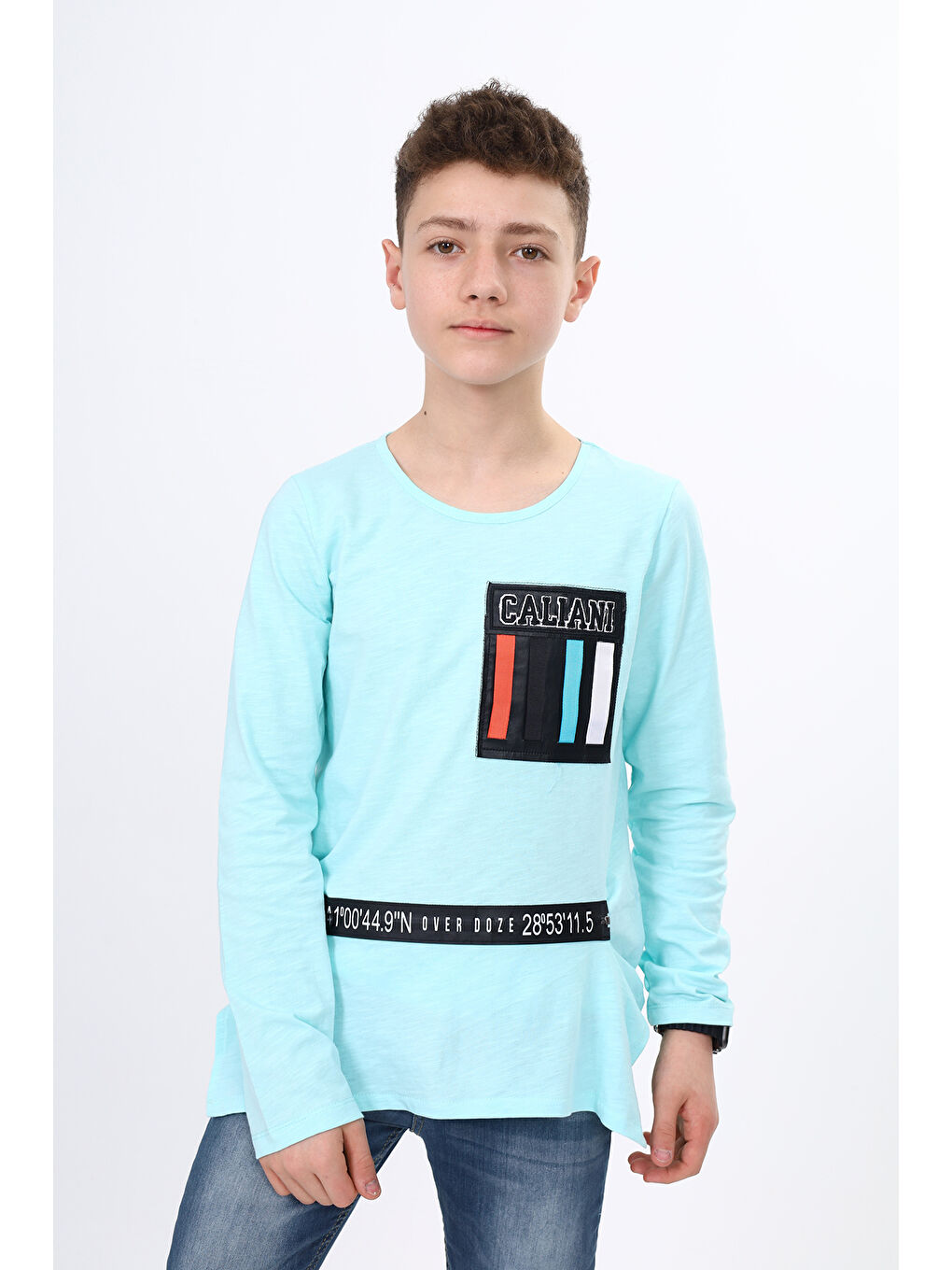 Turkuaz Erkek Çocuk Tişört-4