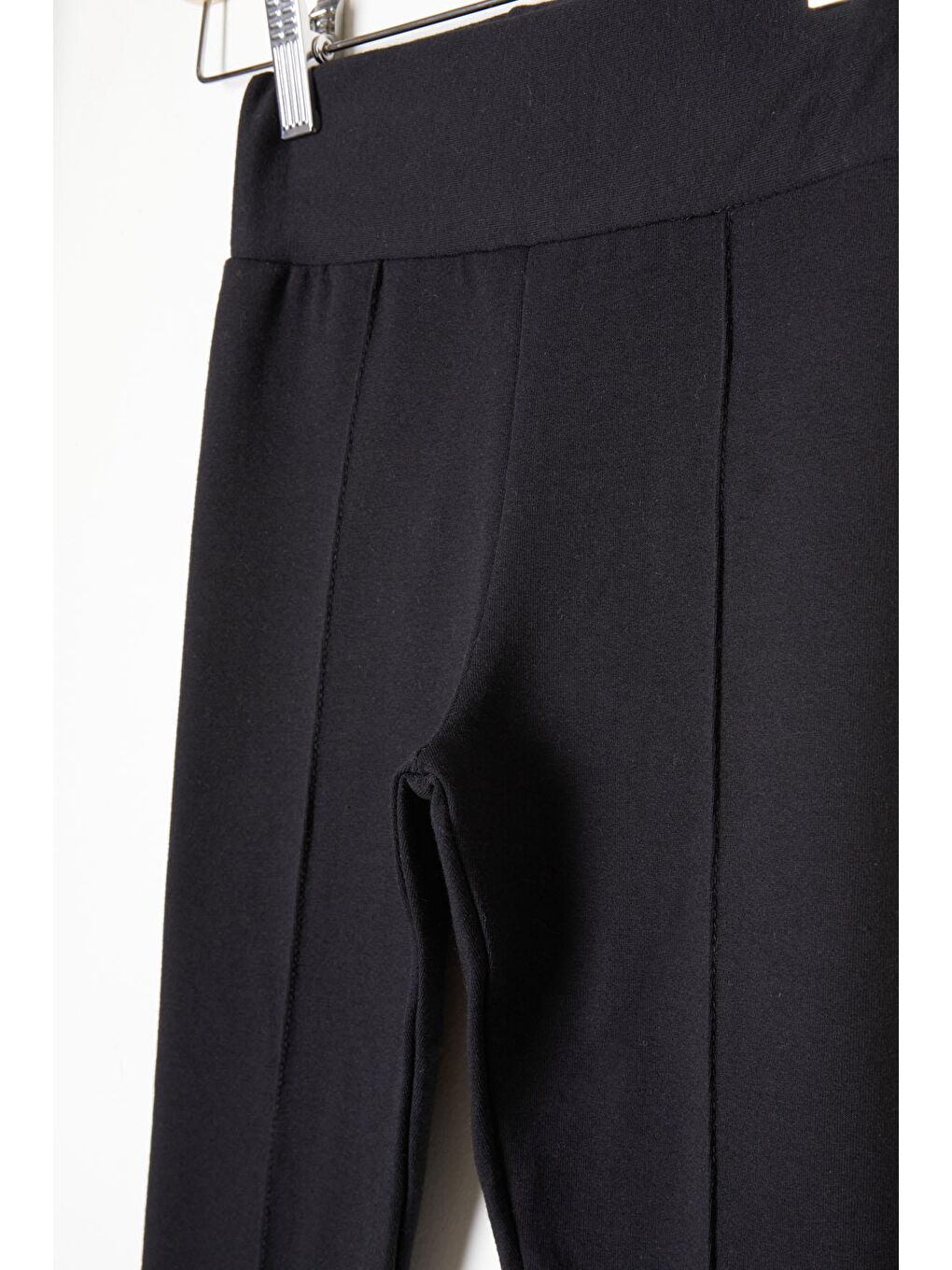 Kız Çocuk 2li Düz Tayt Siyah-Krem 16381-2