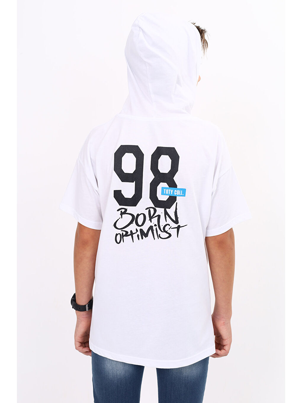 Beyaz Erkek Çocuk Baskılı Tişört-2