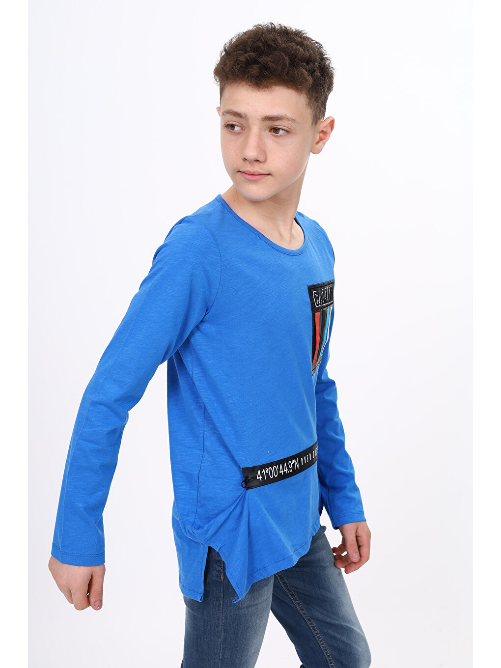 Mavi Erkek Çocuk Tişört-1