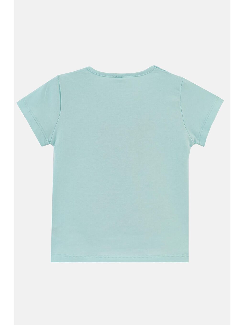 Yeşil Baskılı Bisiklet Yaka Pamuklu T Shirt 5962417-1