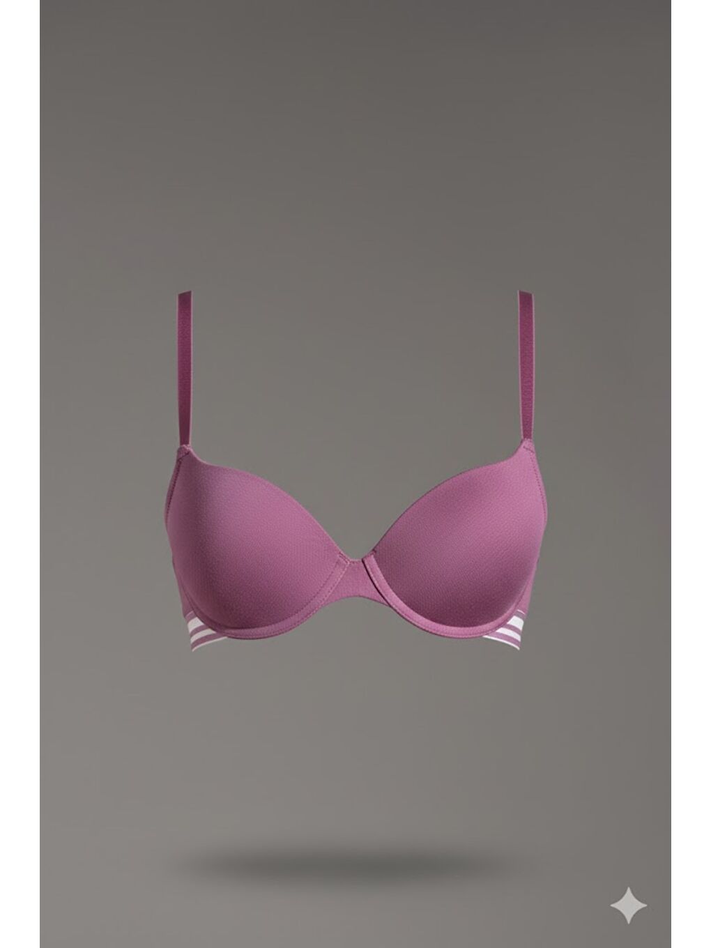 Pembe Desteksiz Penye Sütyen C15116 Gül Kurusu