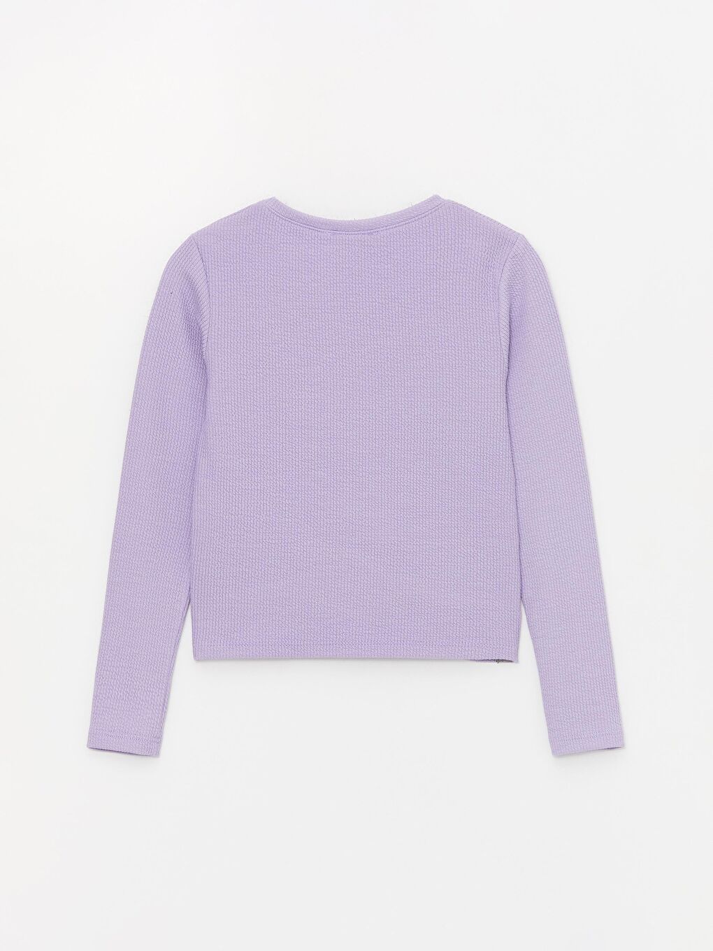 Lila Kız Çocuk Bel Detaylı Yırtmaçlı SweatShirt-1