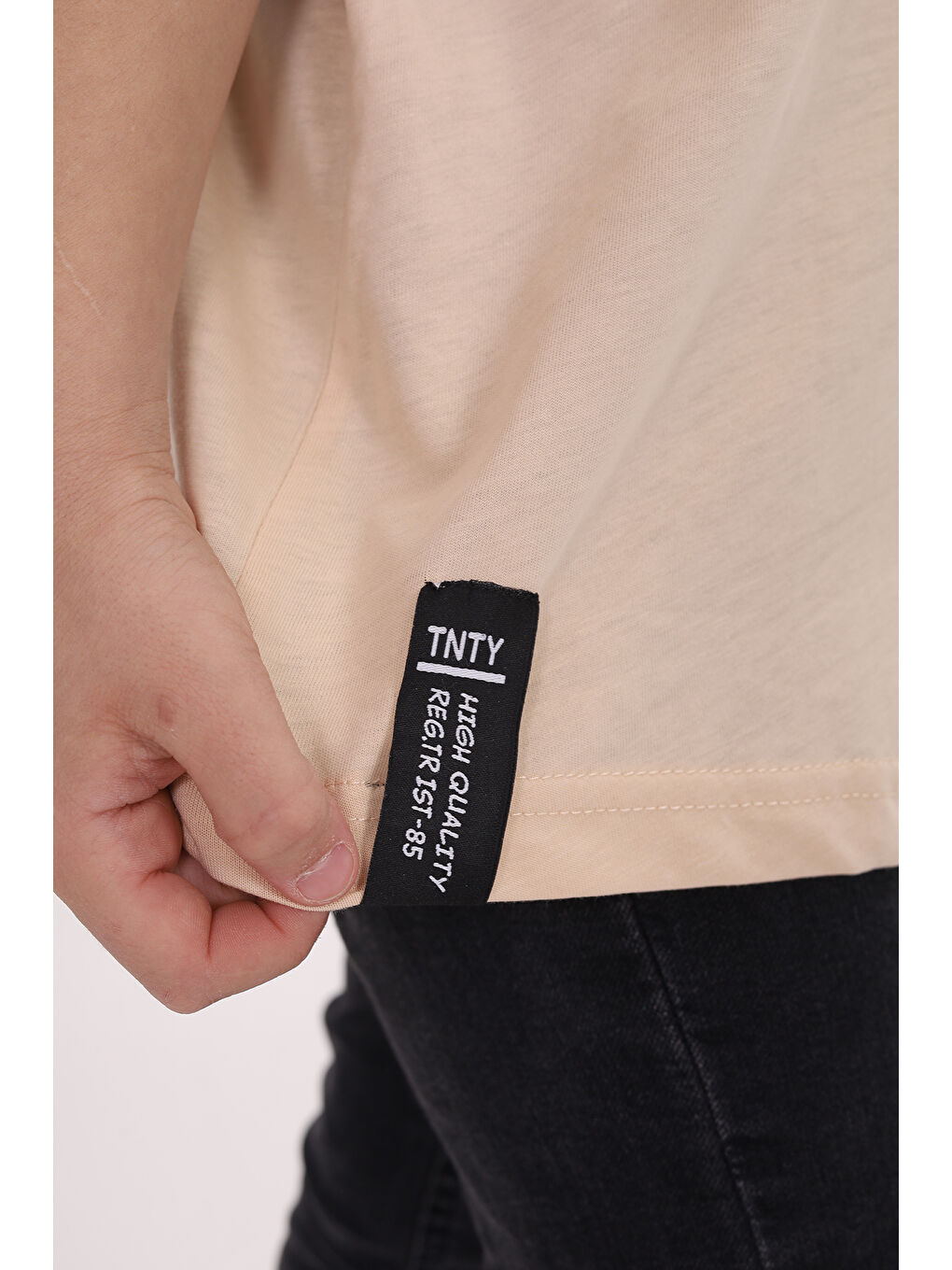 Bej Erkek Çocuk Baskılı Tişört-2