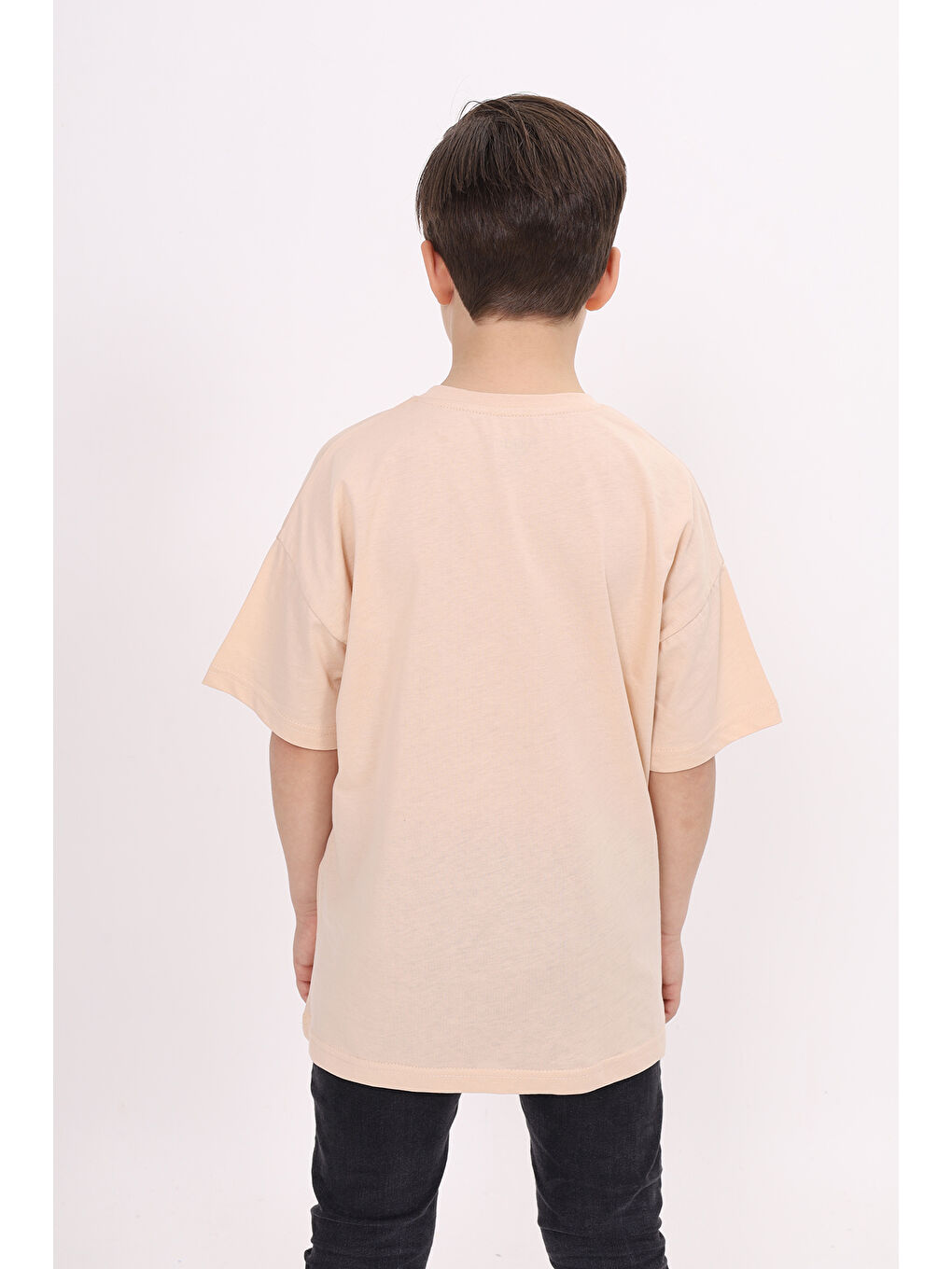 Bej Erkek Çocuk Baskılı Tişört-3