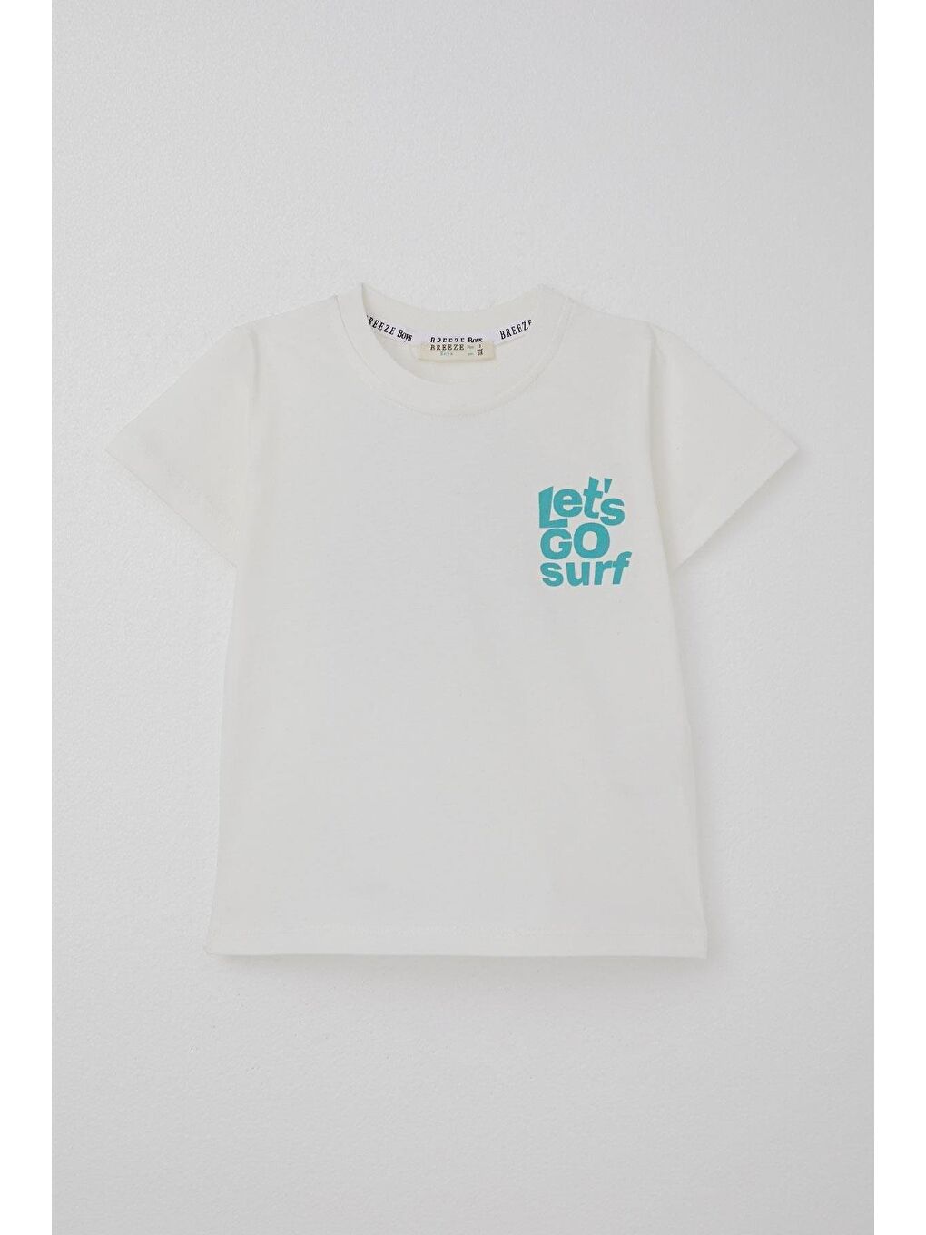 Erkek Çocuk Şortlu Takım Sırt Kısmı Sörfçü Dinozor Baskılı Ekru (3-6 Yaş)-6