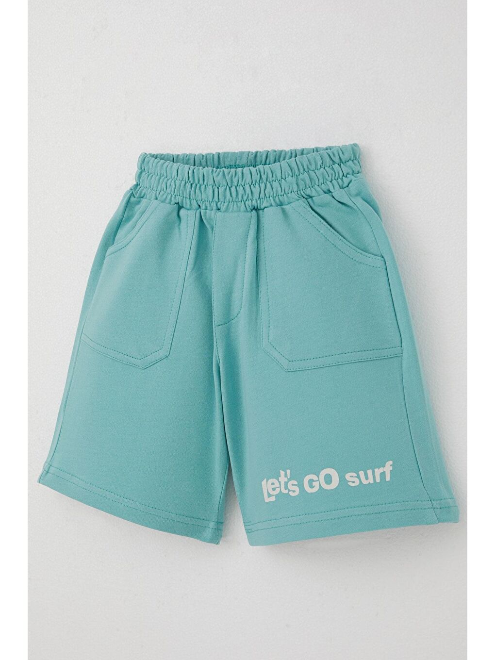 Erkek Çocuk Şortlu Takım Sırt Kısmı Sörfçü Dinozor Baskılı Ekru (3-6 Yaş)-11