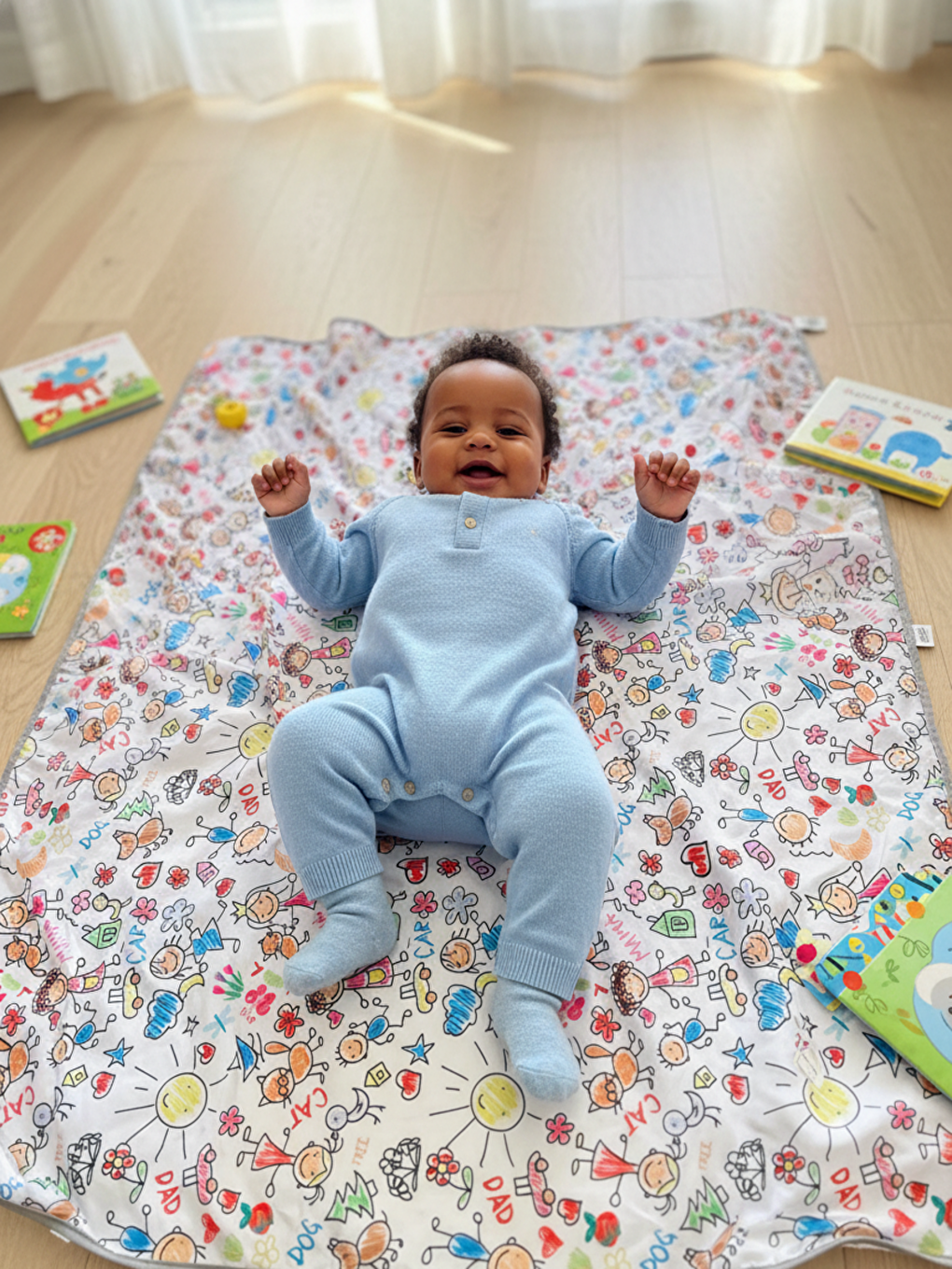 Family, 145x180cm, Sıvı Geçirmez, Aktivite, Yemek ve Oyun için Çok Amaçlı Örtü-10