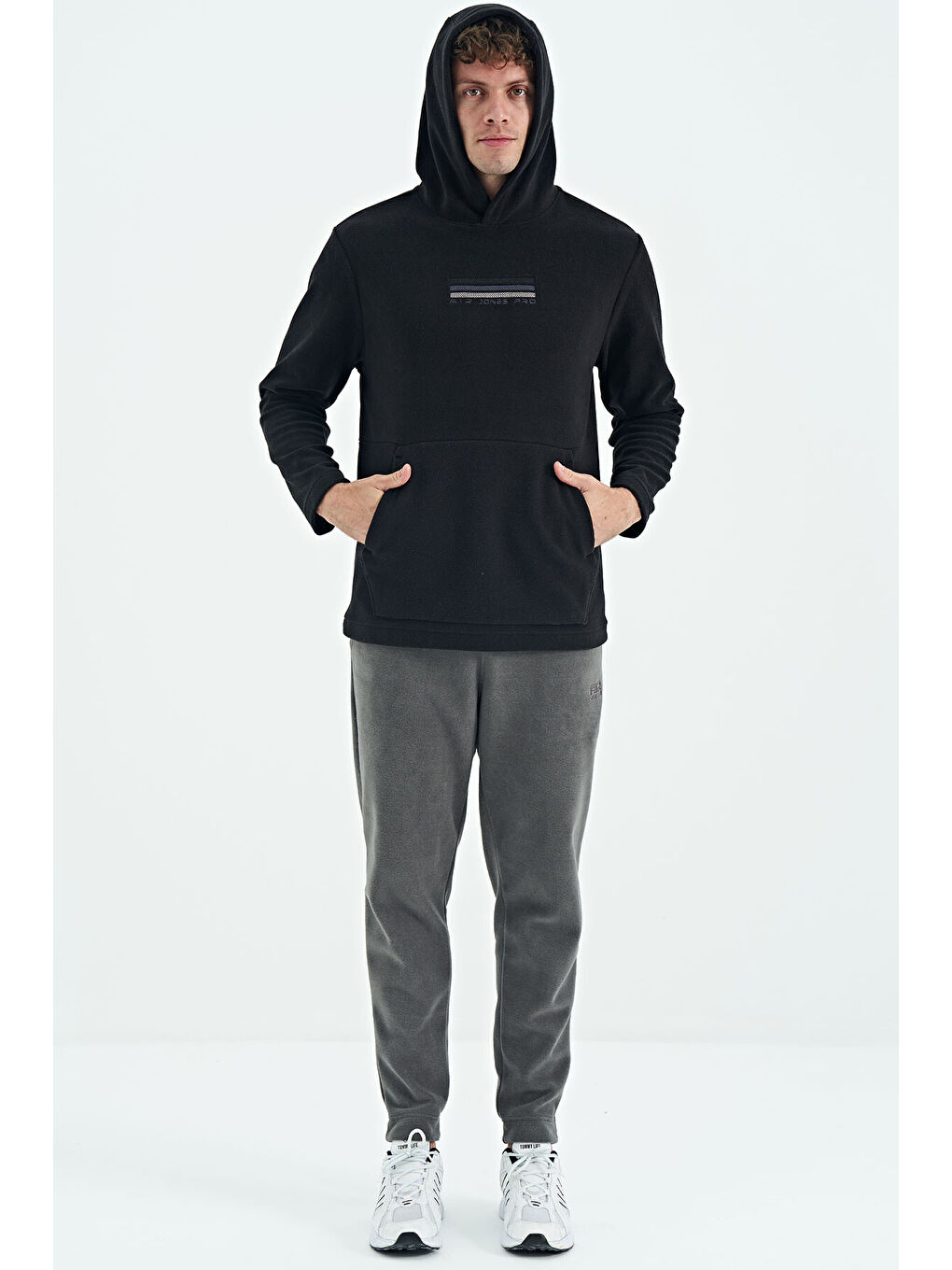 Hern Siyah  Polar Erkek Hoodie - 88301-1