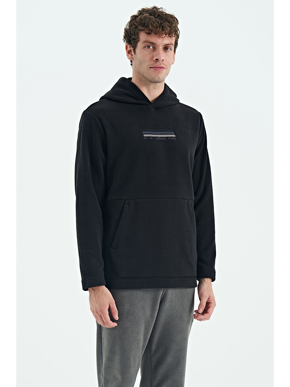 Hern Siyah  Polar Erkek Hoodie - 88301-3