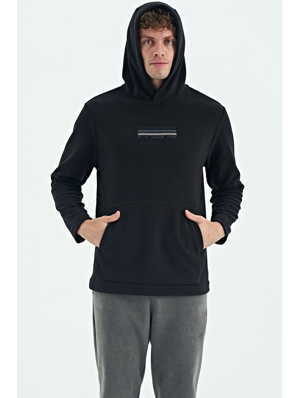 Hern Siyah  Polar Erkek Hoodie - 88301-4