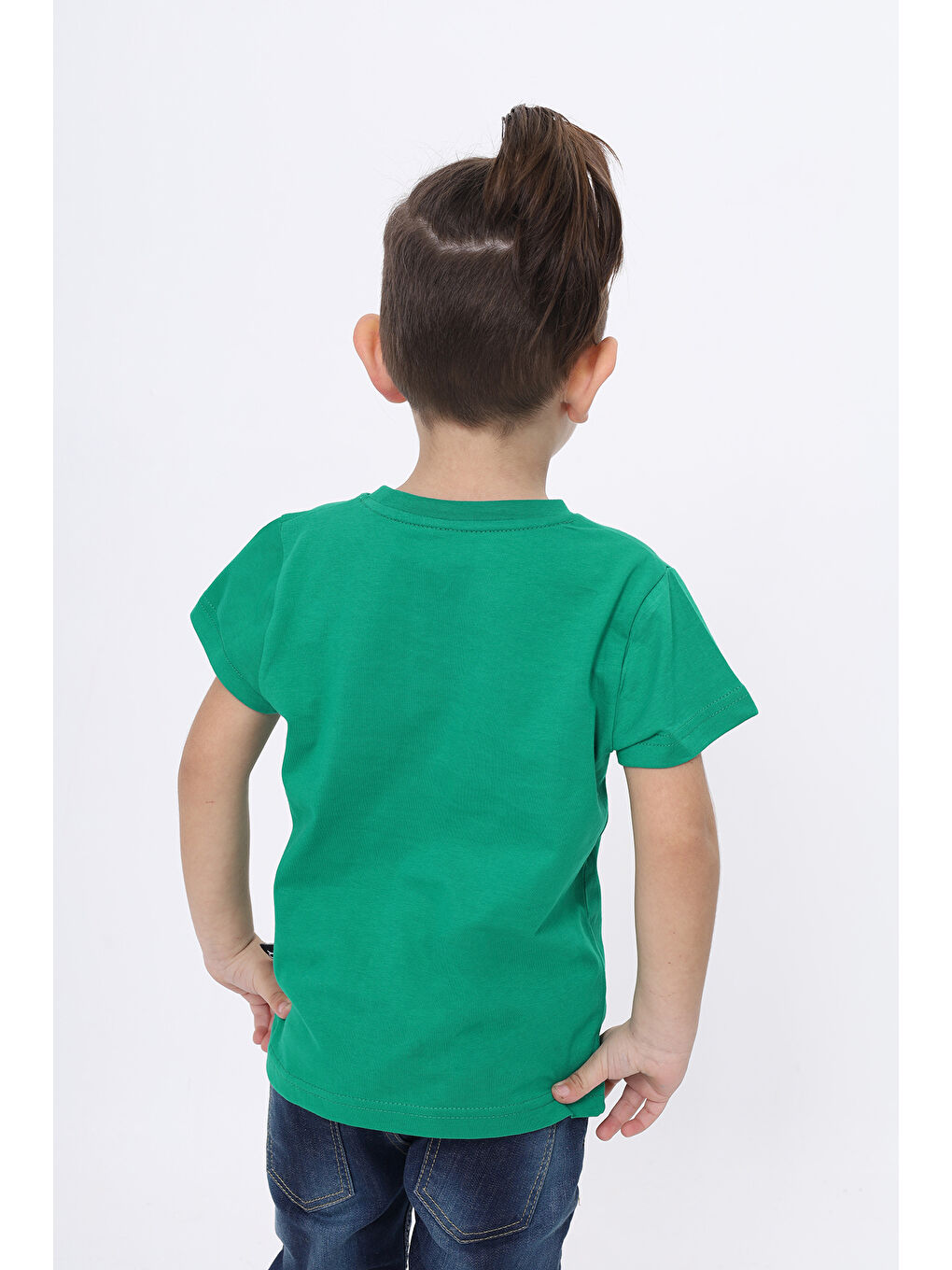 Yeşil Erkek Çocuk Baskılı Tişört-3
