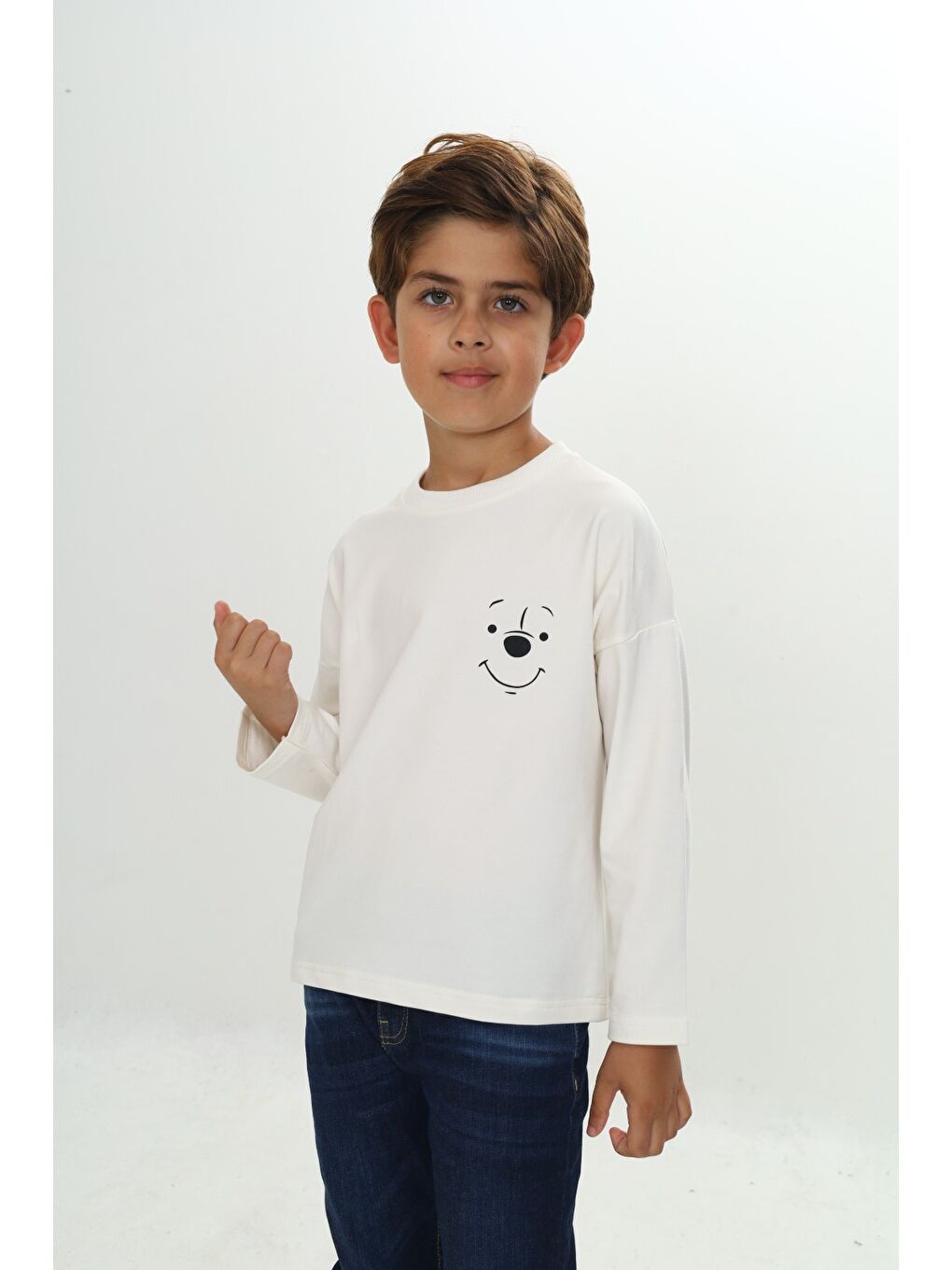 Ekru Erkek Çocuk Baskılı Tişört