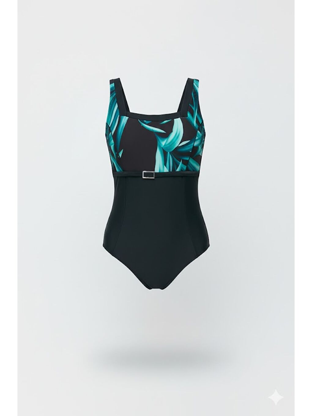 Kare Yaka Mayo 7753 Siyah/Yeşil