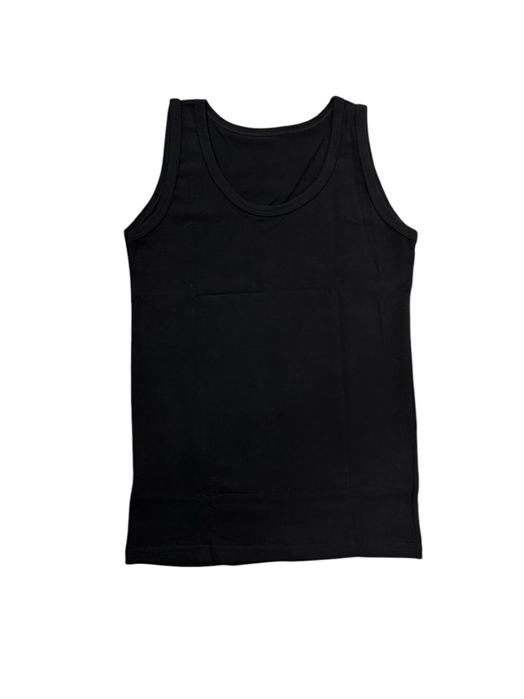 Siyah Bisiklet Yaka Erkek Çocuk Atlet ve Boxer Takım 2 Takım-1