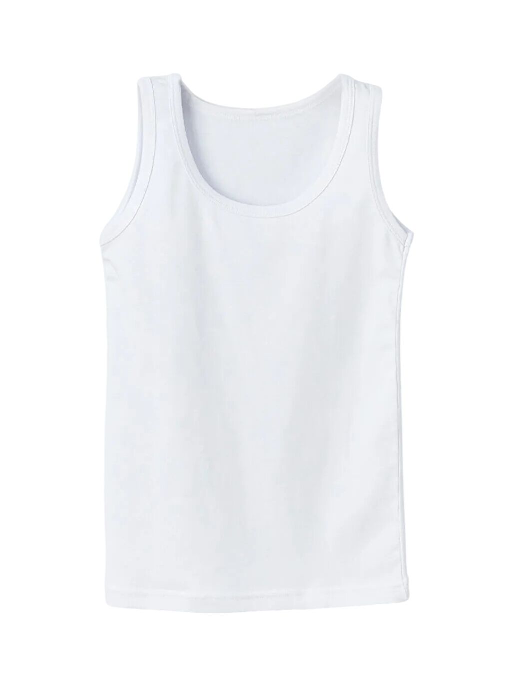 Beyaz Bisiklet Yaka Erkek Çocuk Atlet ve Boxer Takım 2 Takım-1