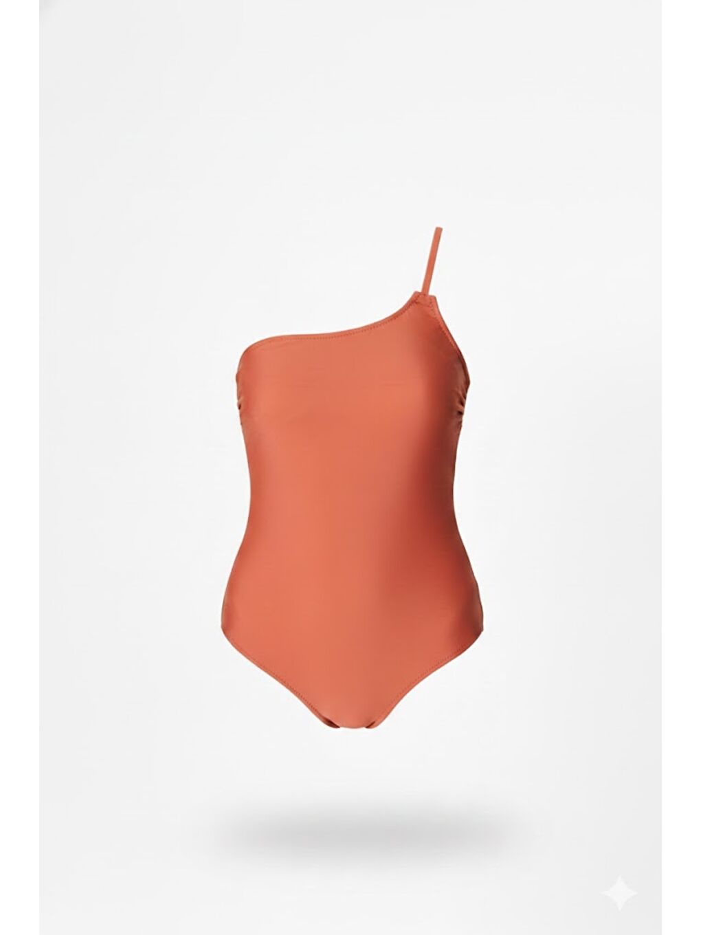 Kahverengi Tek Omuz Straplez Mayo 7722 Tarçın-1