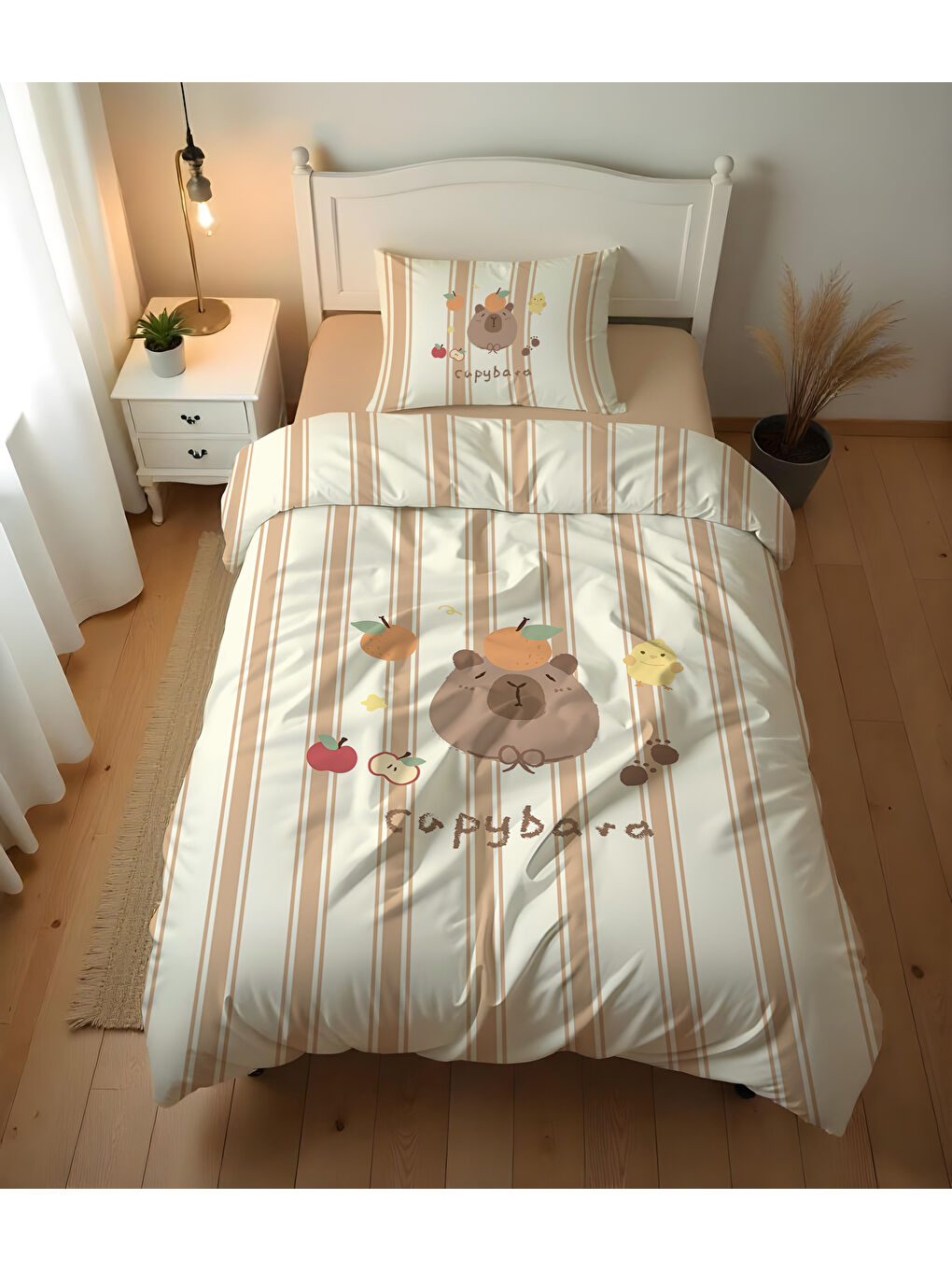 Karışık Desenli Tek Kişilik Flanel Nevresim Takımı 160x220 cm