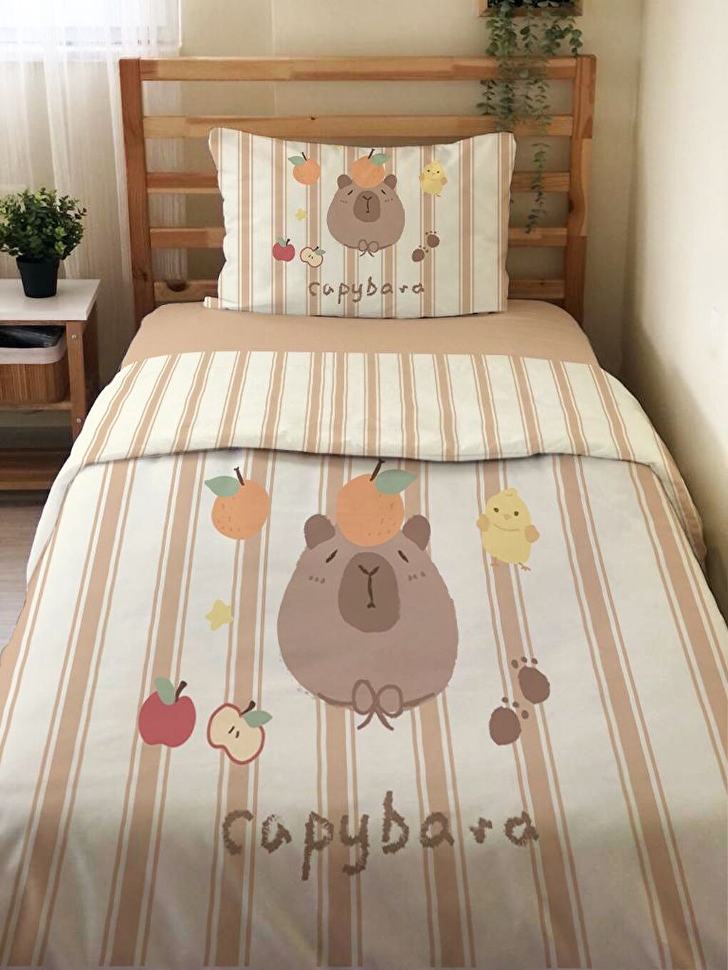 Karışık Desenli Tek Kişilik Flanel Nevresim Takımı 160x220 cm-1